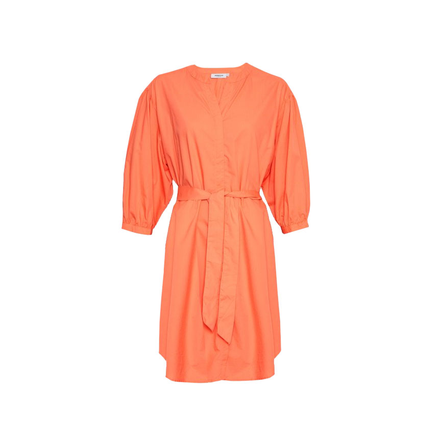MSCH Copenhagen Abiella MSCH Copenhagen Kleid Korallorange vorne