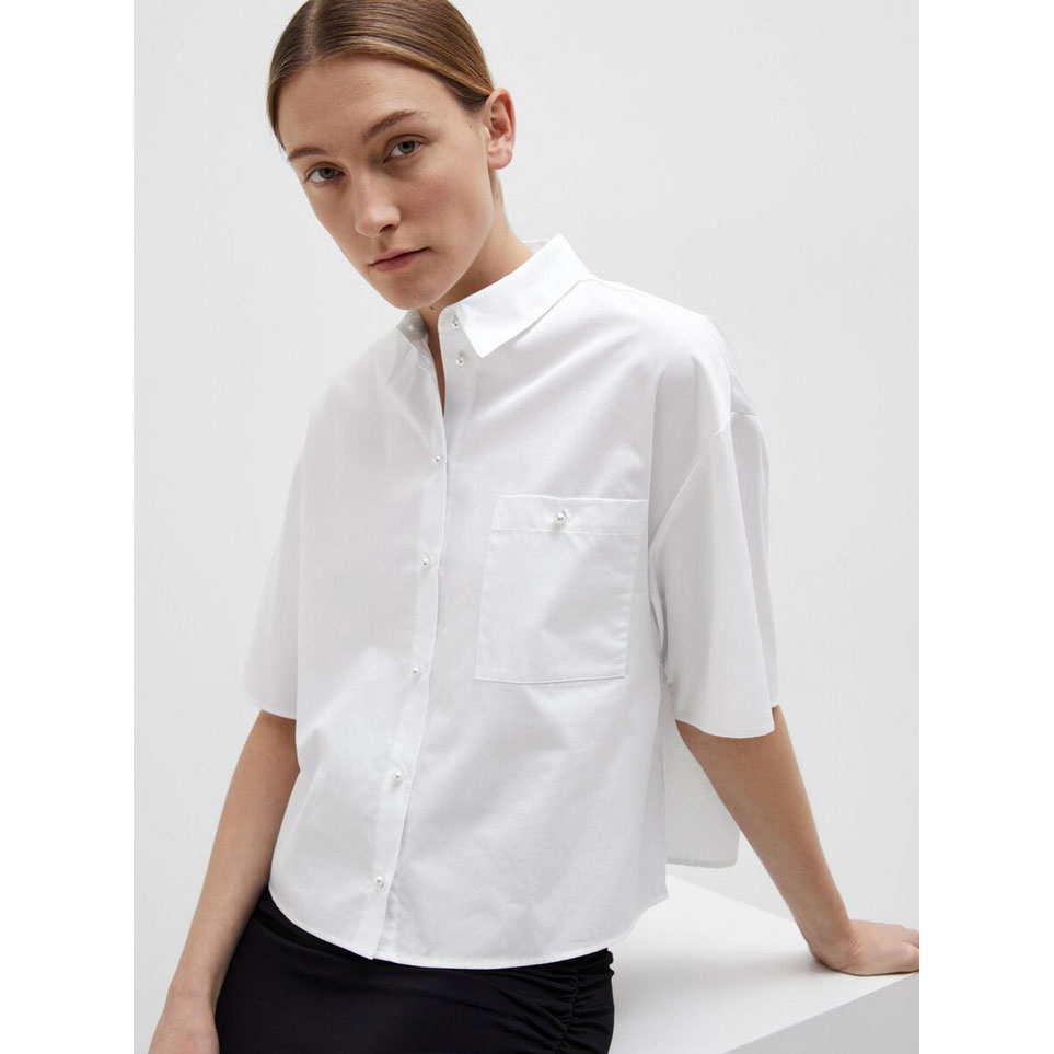 Selected Femme Agnese Bluse Bright White