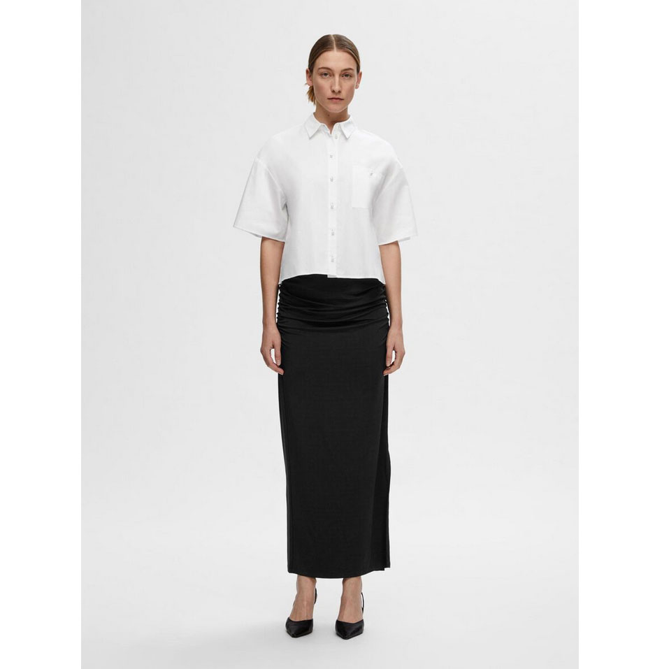 Selected Femme Agnese Selected Femme Bluse Weiss Model vorne