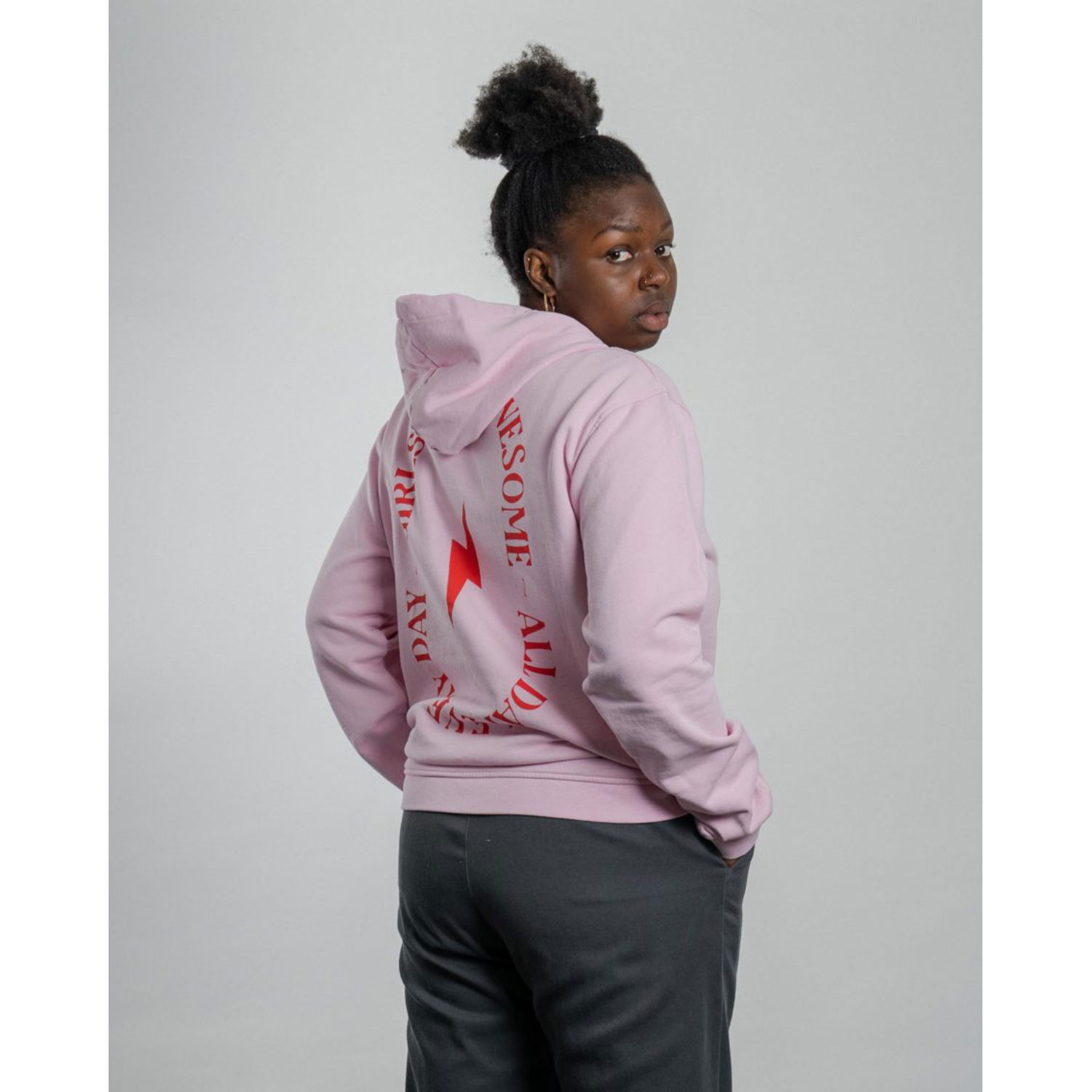 Girls are awesome All Day Hoody Pale Pink