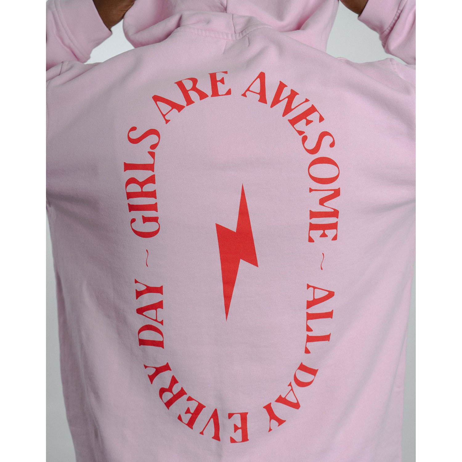 Girls are awesome All Day Hoody Pale Pink