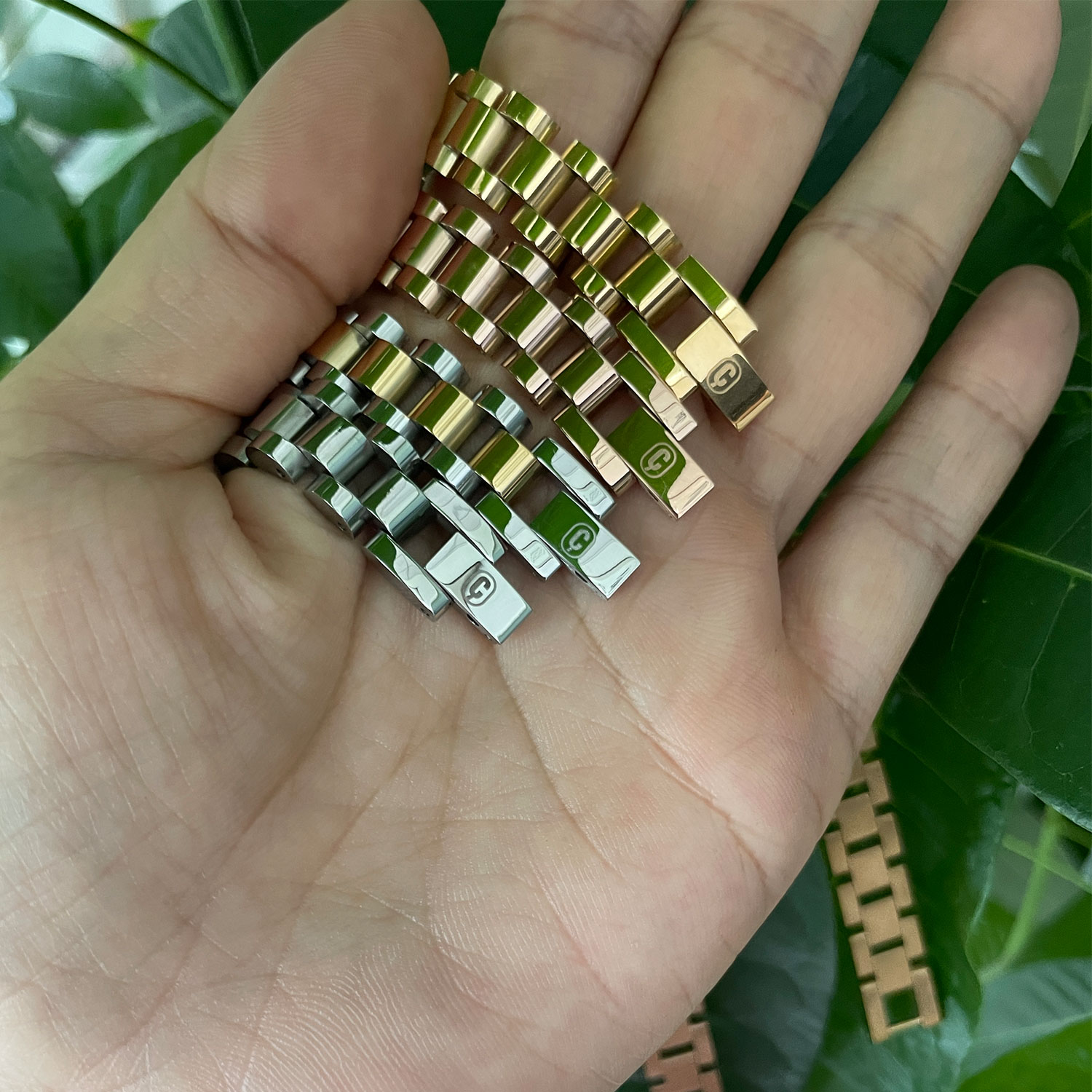 La Garçonne Bijoux Uhrenarmband aus Edelstahl Rosegold