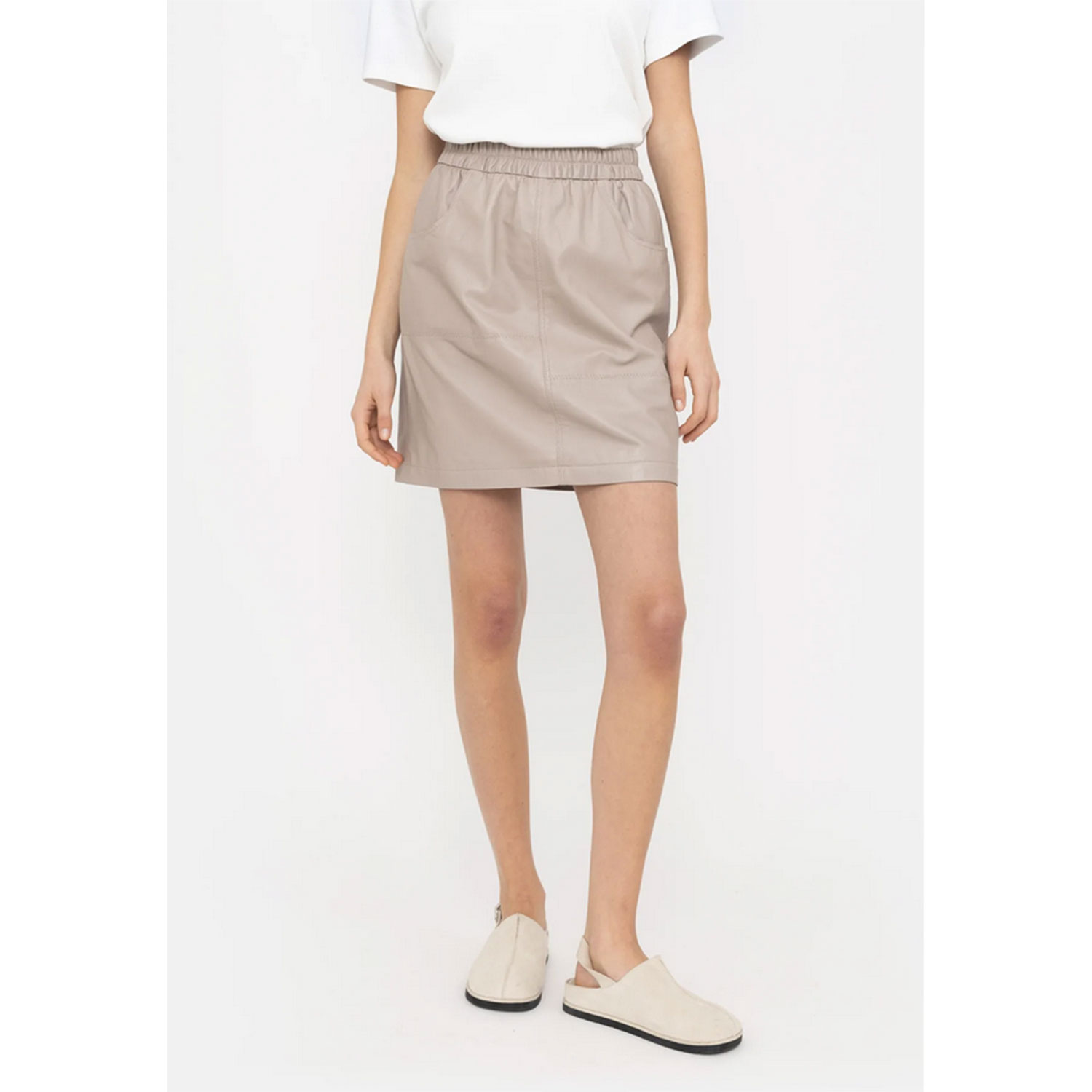 Soft Rebels Allie Soft Rebels Jupe Hellgrau Model vorne