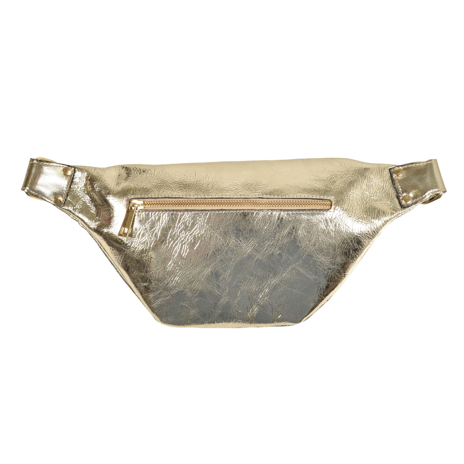 La Garçonne Accessoires Alma Deluxe Grande Bauchtasche in Gold mit goldfarbenen Detail von La Garçonne Accessoires hinten