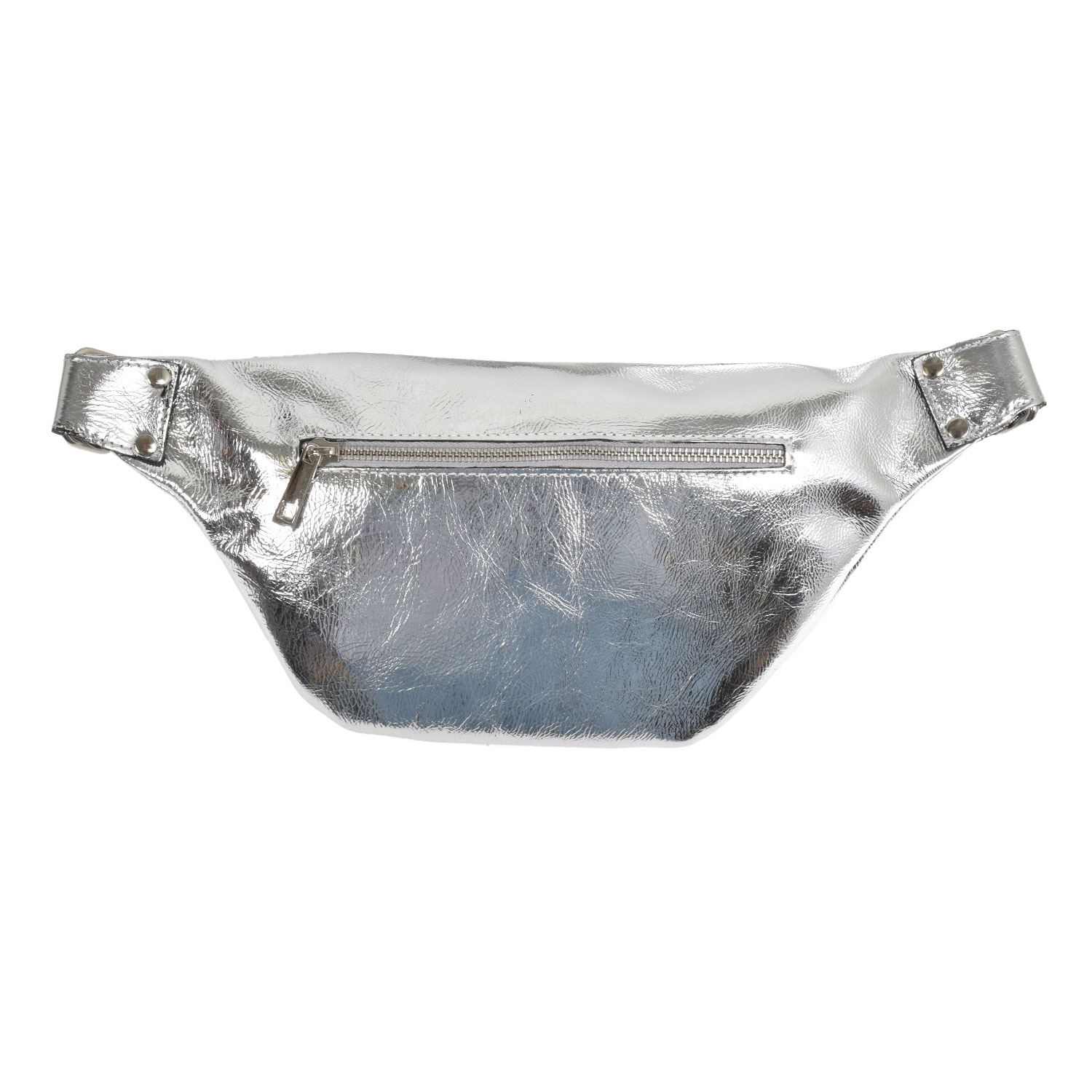 La Garçonne Accessoires Alma Deluxe Grande Bauchtasche in Silber von La Garçonne Accessoires hinten