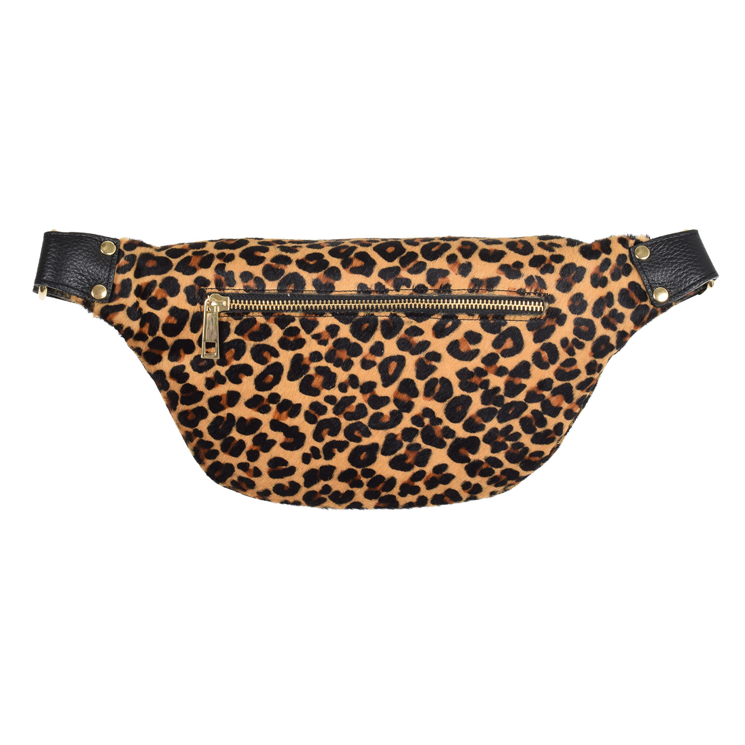 La Garçonne Accessoires Alma Deluxe Grande Bauchtasche auf Fake Fur und Leder mit Leopardenmuster von La Garçonne Accessoire hinten