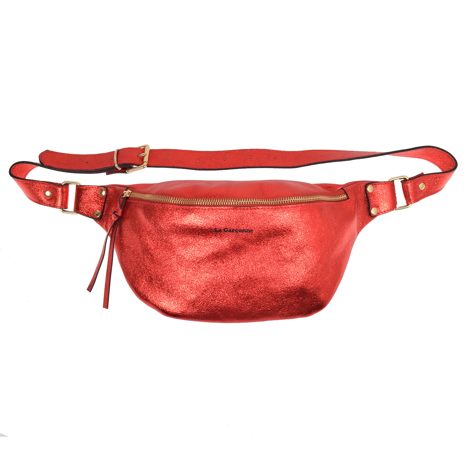La Garçonne Accessoires Alma Grande La Garçonne Bauchtasche Rot Metalic vorne