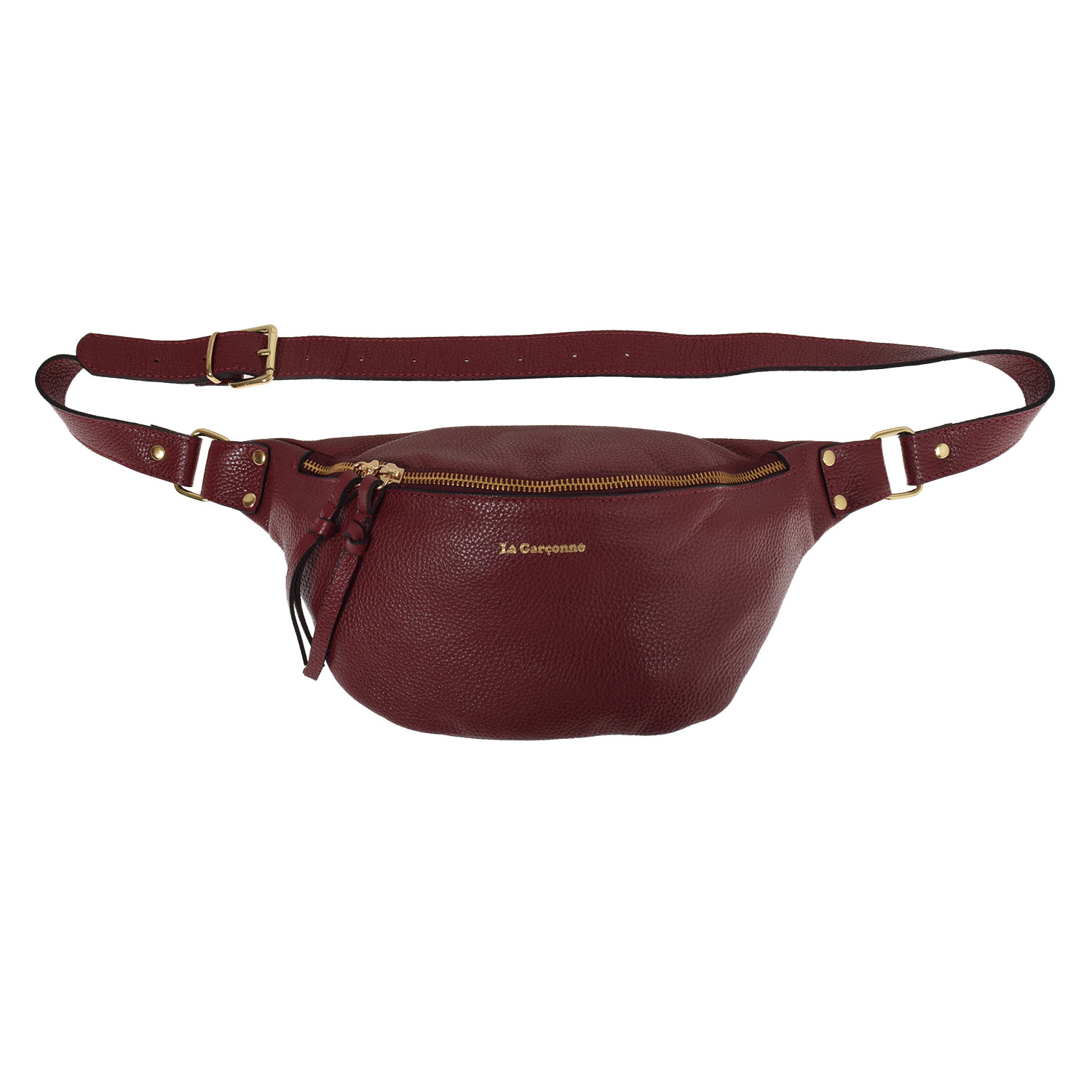 La Garçonne Accessoires Alma Grande Bauchtasche in Dunkelrot von La Garçonne Accessoires vorne