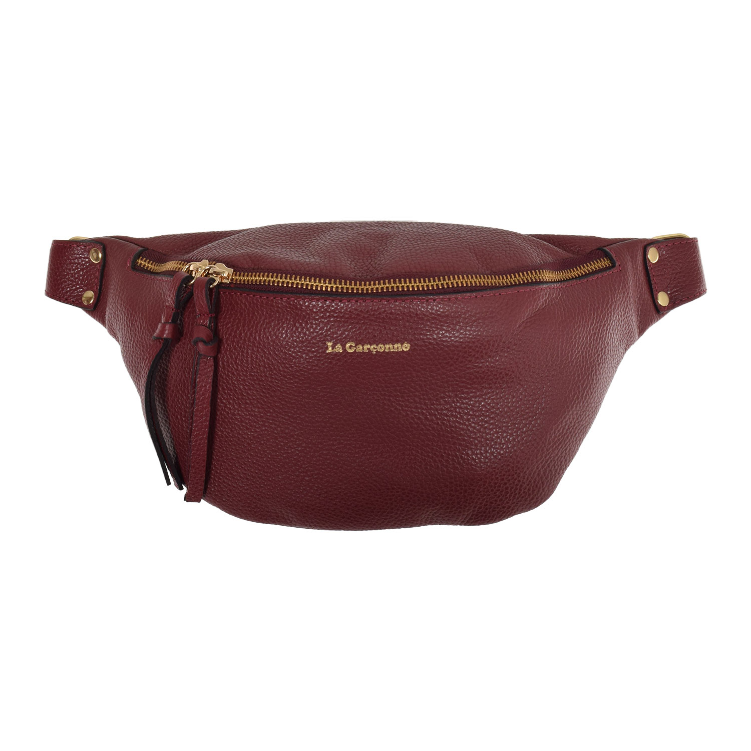 La Garçonne Accessoires Alma Grande Bauchtasche in Dunkelrot von La Garçonne Accessoires vorne