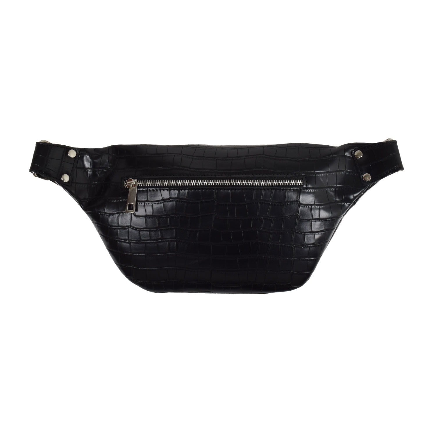 La Garçonne Accessoires Alma Grande Bauchtasche Vegan Kroko Negro