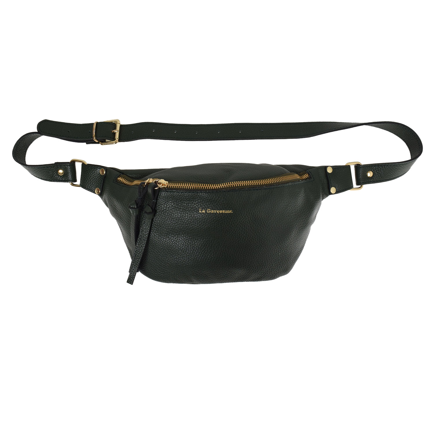 La Garçonne Accessoires Alma Grande Bauchtasche in Dunkelgrün Olive von La Garçonne Accessoires vorne