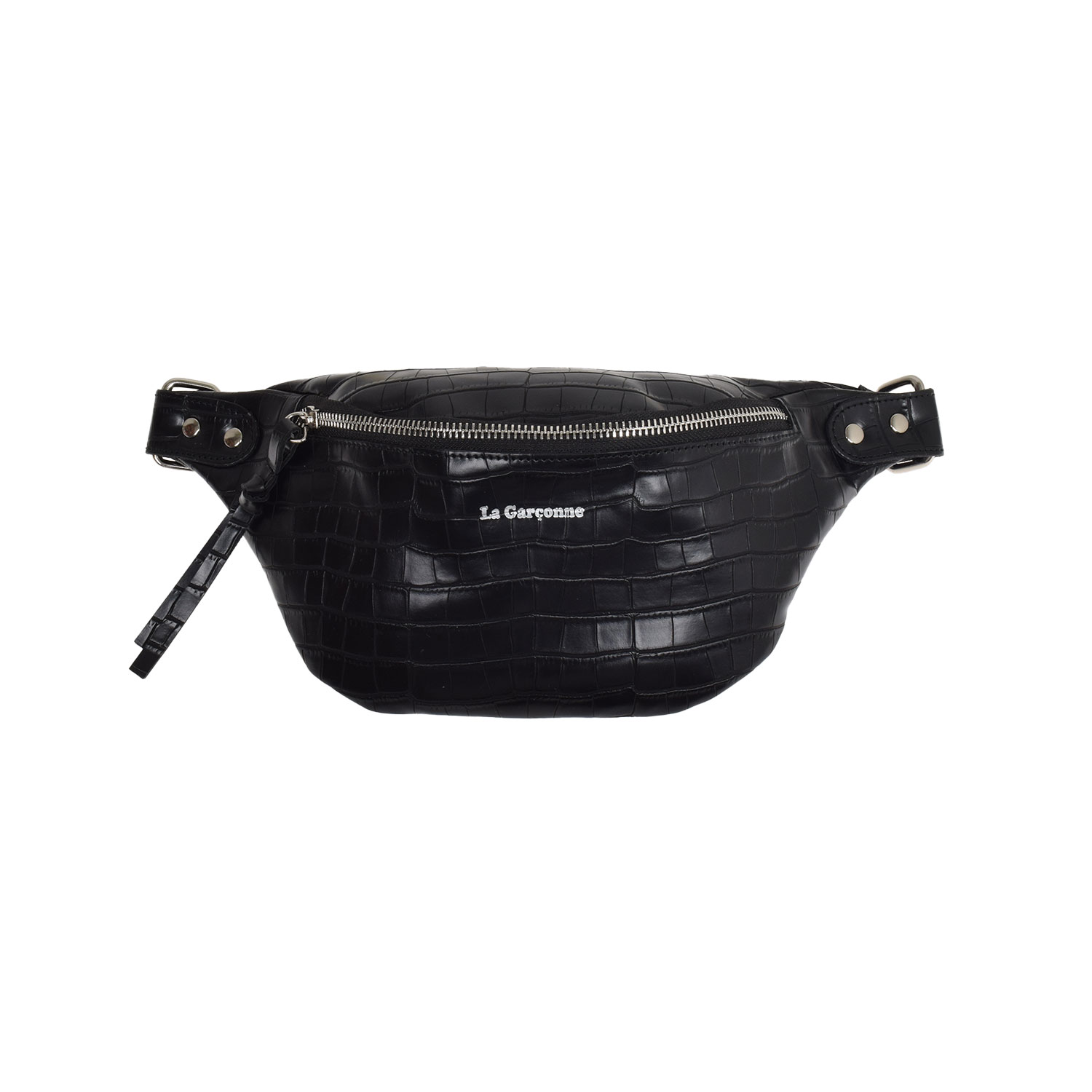Alma Petite Bauchtasche Vegan Kroko Negro