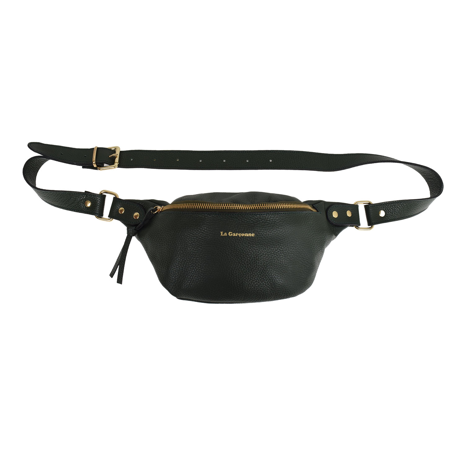 La Garçonne Accessoires Alma Petite Bauchtasche in Dunkelgrün von La Garçonne Accessoires vorne