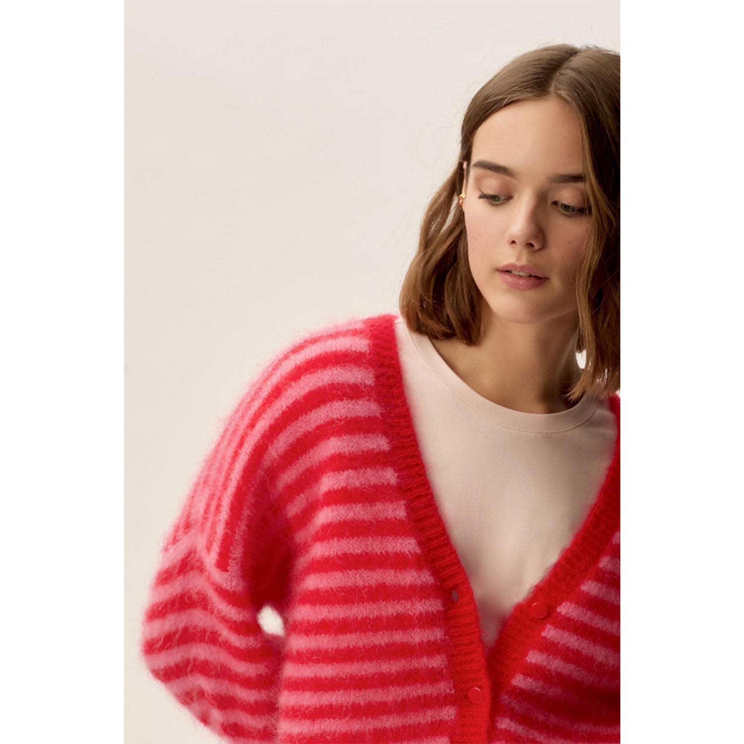 Des Petits Hauts Alvaro Cardigan Bubble Tomate