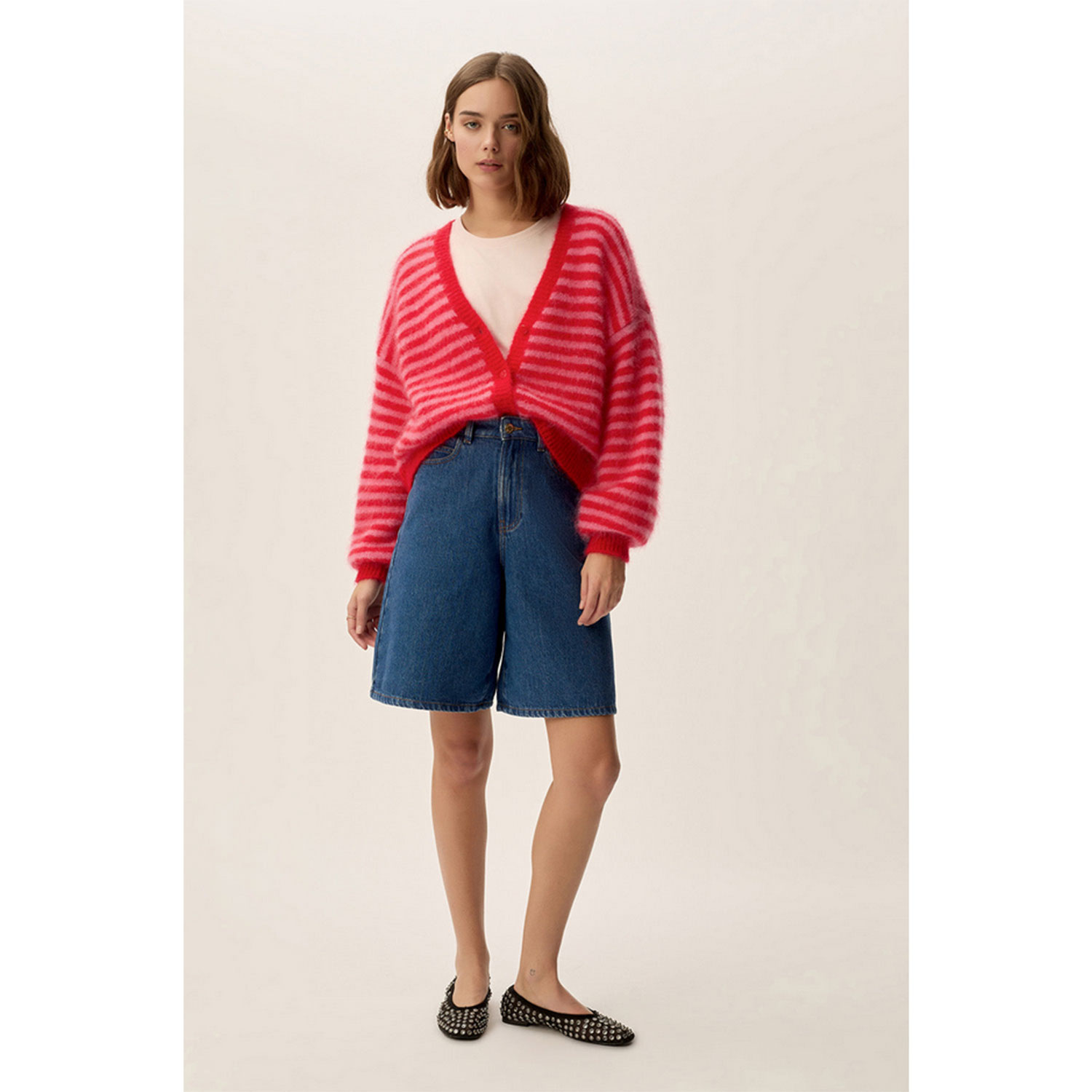 Des Petits Hauts Alvaro Cardigan Bubble Tomate