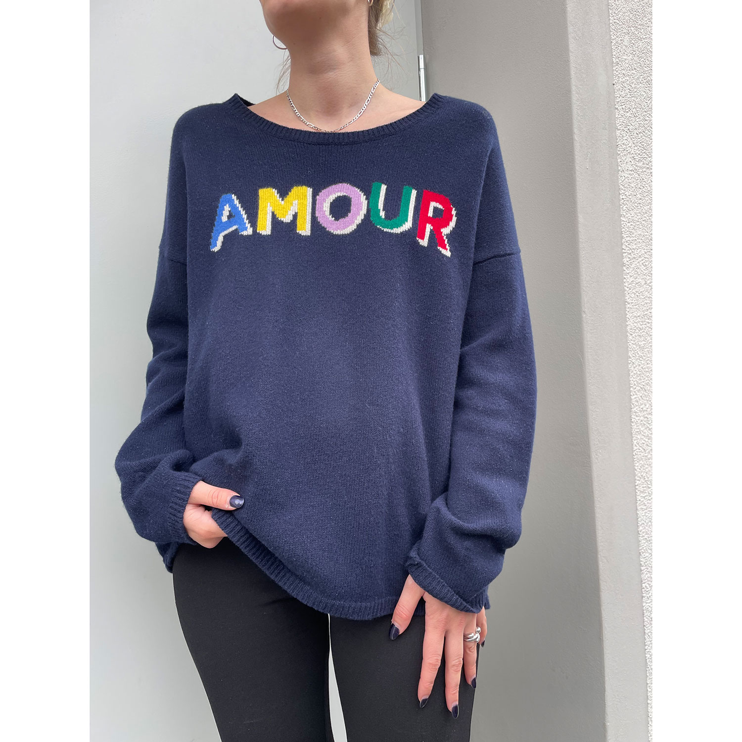 La Garçonne Vetements Amour Strickpullover Navy