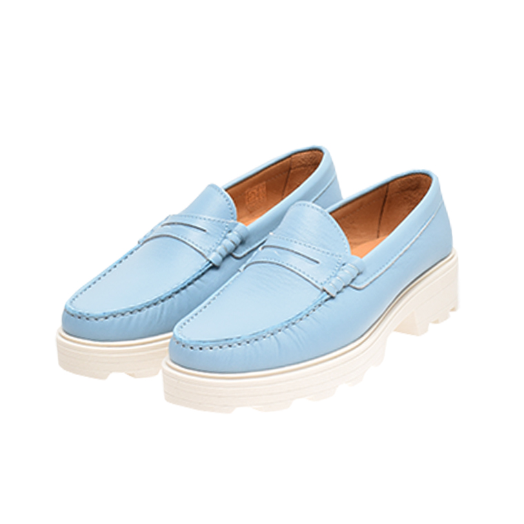 La Garçonne Andree Loafer Blue Halbschuh von La Garçonne Packshot vorne
