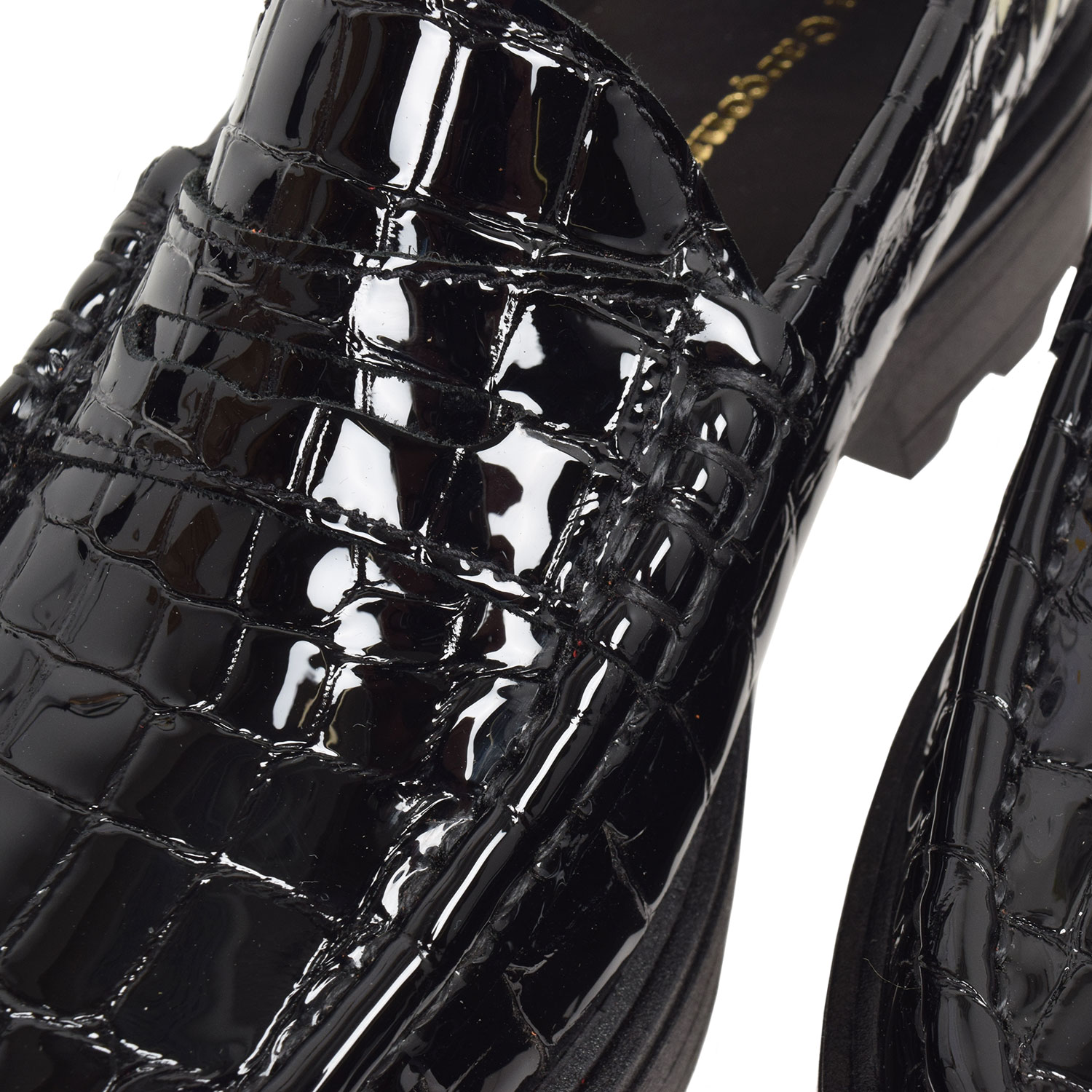 La Garçonne Andree Loafer Croco Black