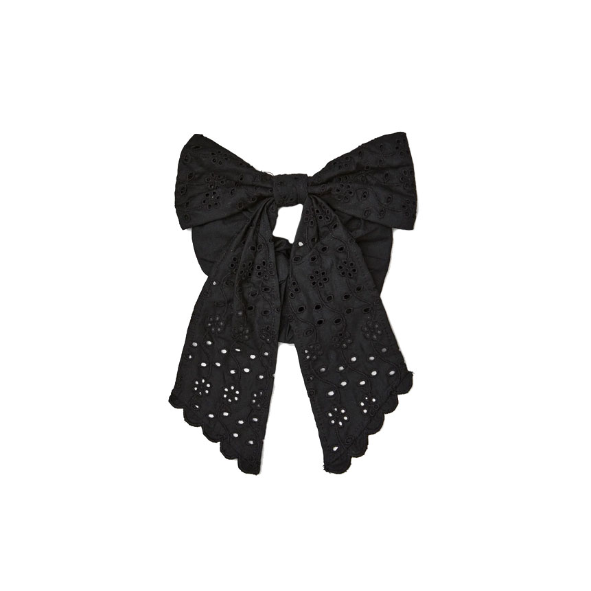 Angela Bow Scrunchie Black