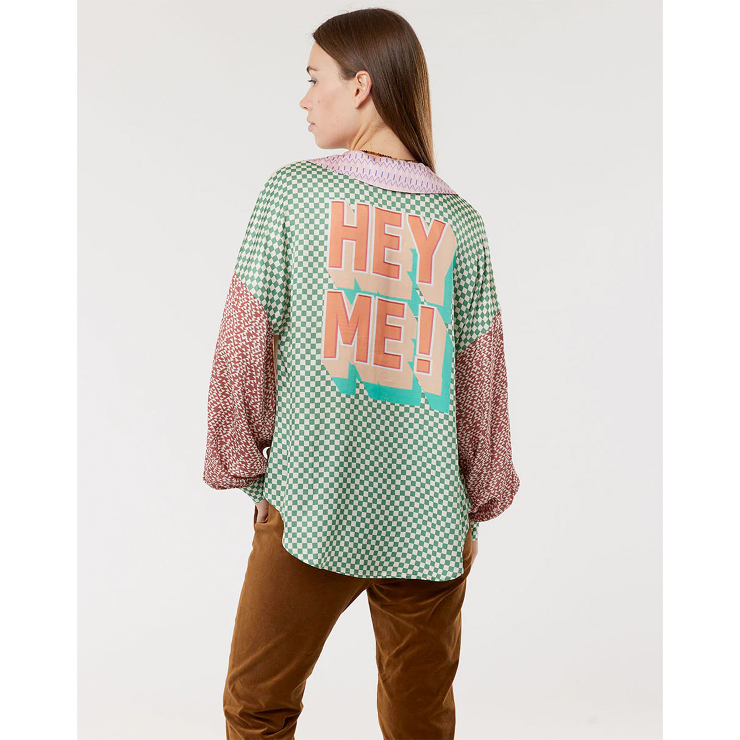 Me369 Anna Me369 Bluse Beige Model Hinten