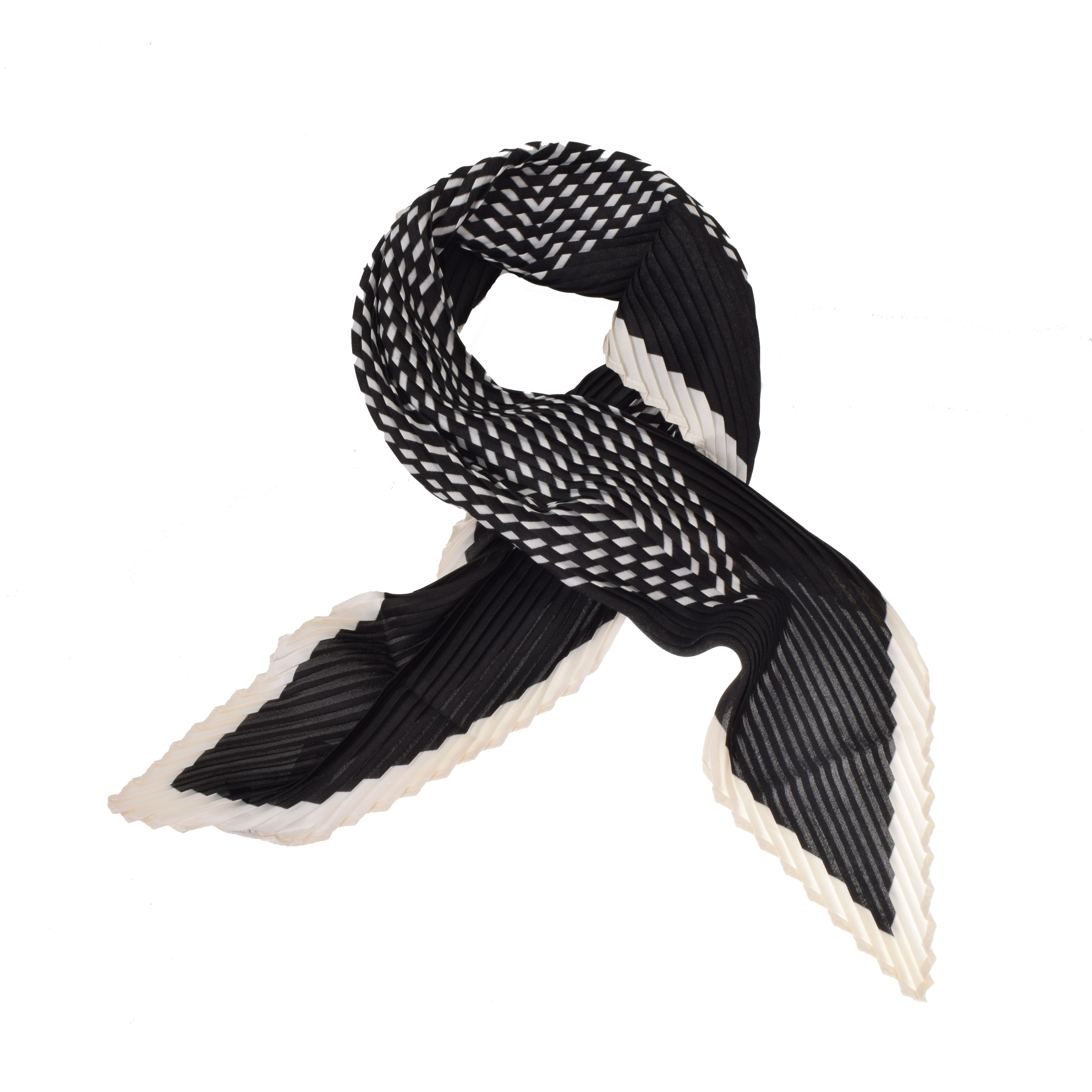 La Garçonne Accessoires Argein Plissee Foulard mit mehrfarbigem Muster von La Garçonne Accessoires vorne