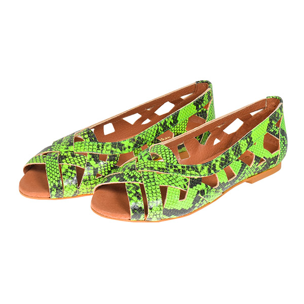 La Garçonne Doreen Arlequin Pistacho La Garçonne Sandale Neongrün Mehrfarbig vorne