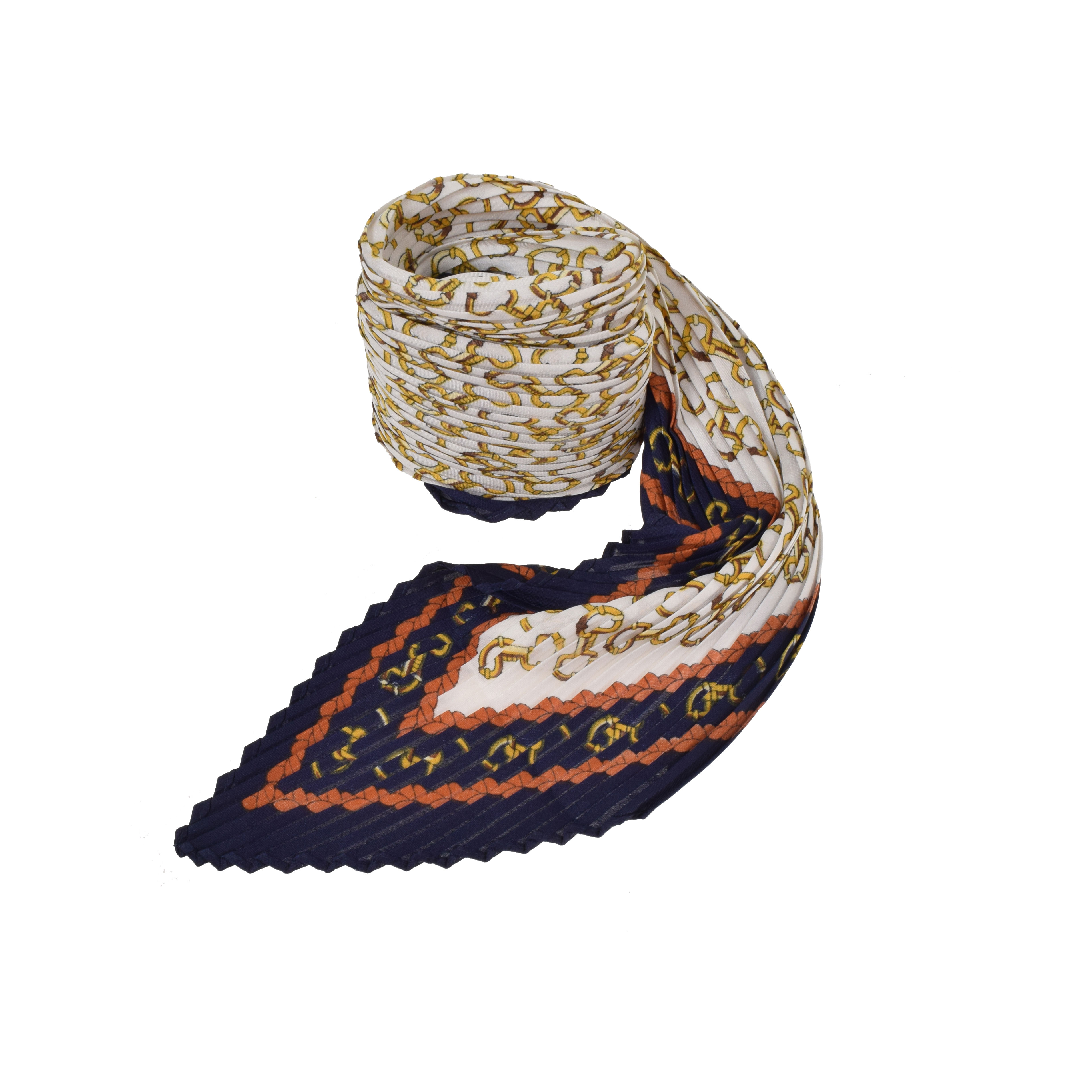 La Garçonne Accessoires Artigat Plissee Foulard mit mehrfarbigem Druck von La Garçonne Accessoire vorne