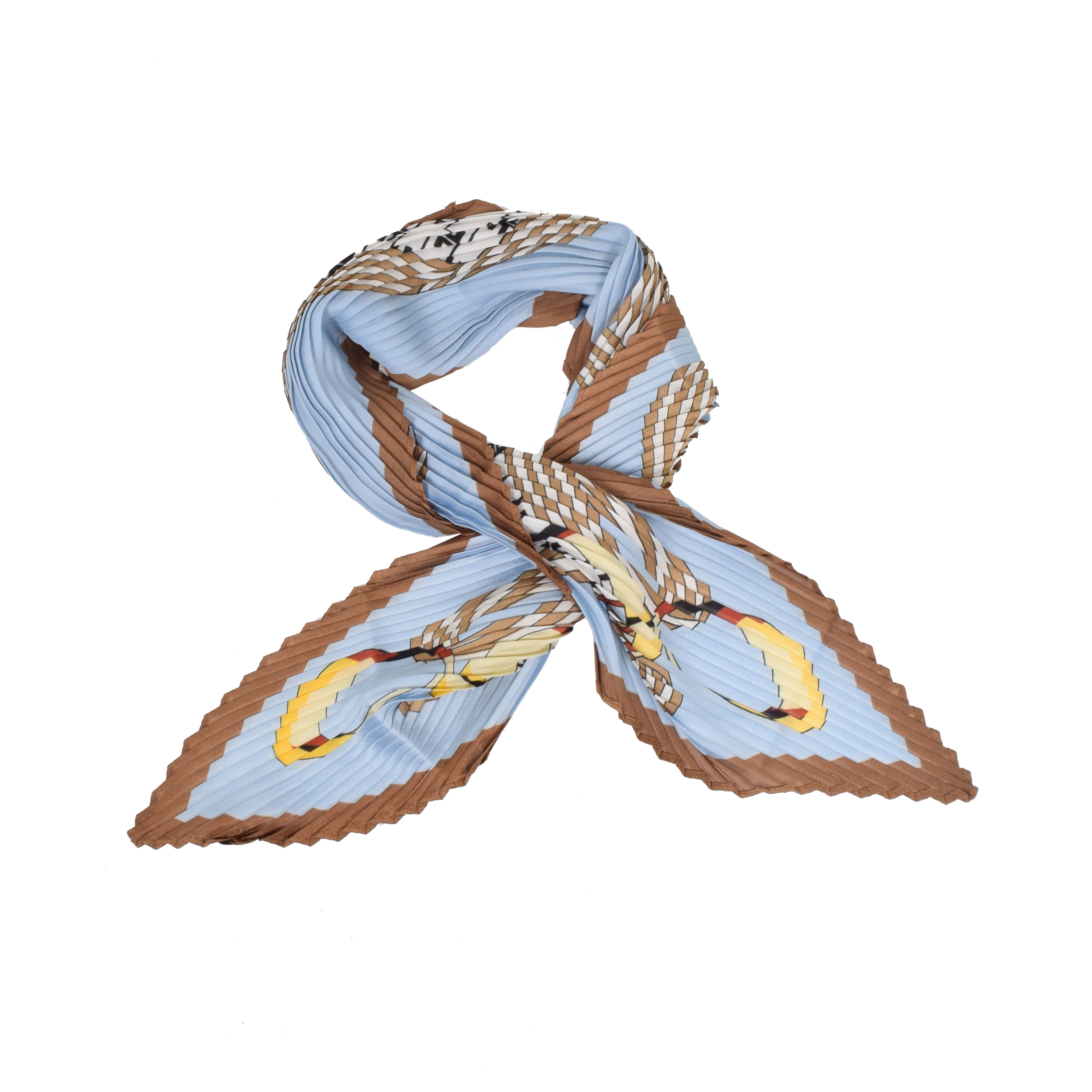 La Garçonne Accessoires Audressein Plissee Foulard mit mehrfarbigem Druck von La Garçonne Accessoires vorne