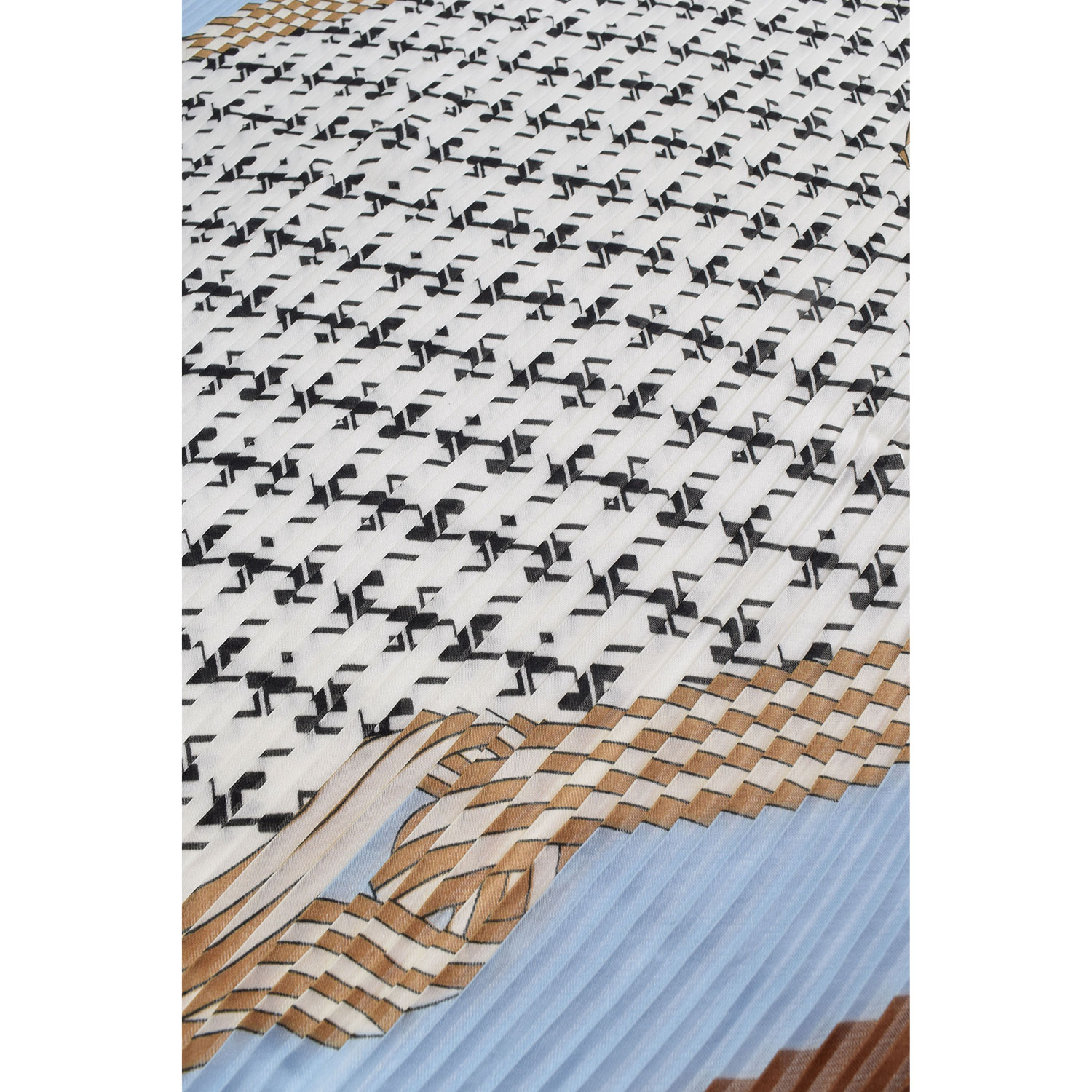 La Garçonne Accessoires Audressein Plissee Foulard mit mehrfarbigem Druck von La Garçonne Accessoires Detail