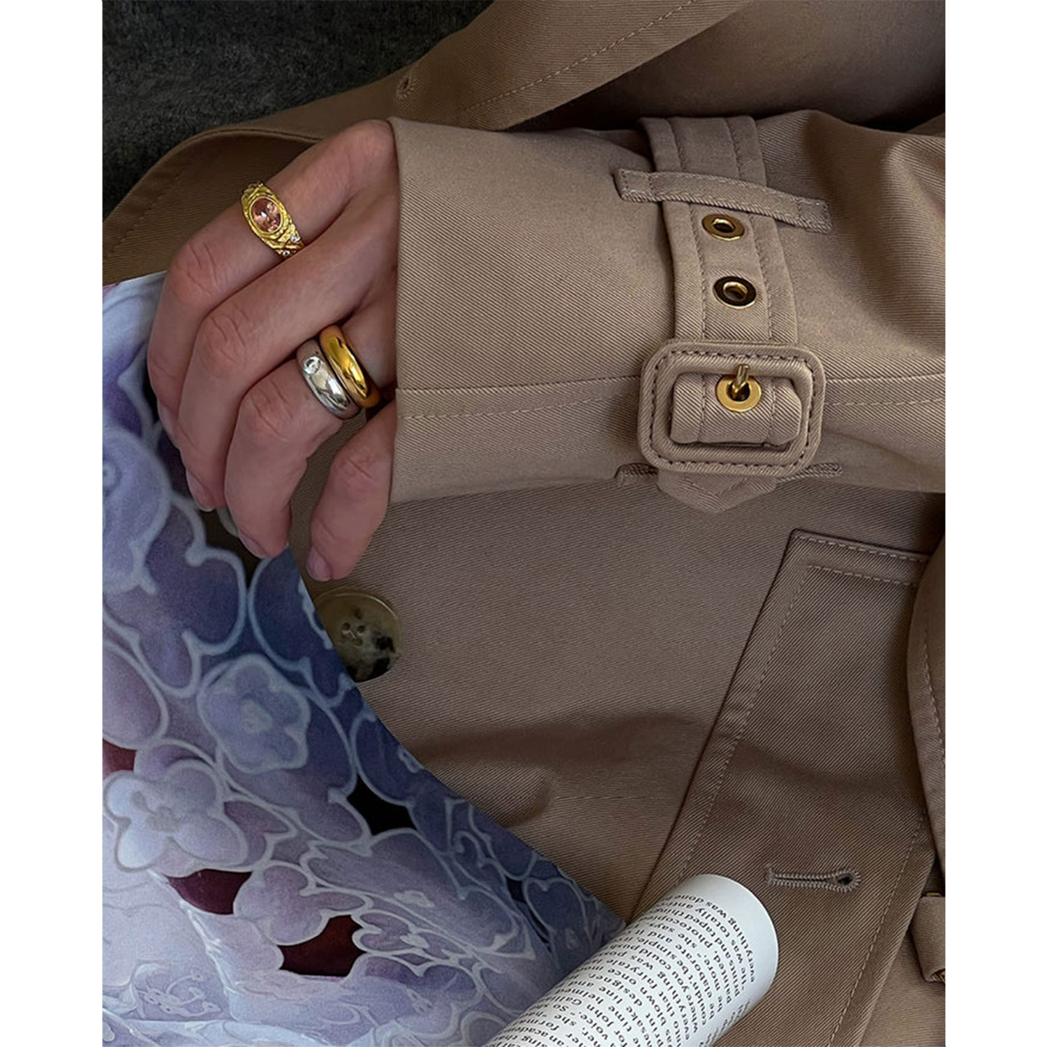 Philippa Studios Aura Ring Champagne Vergoldet