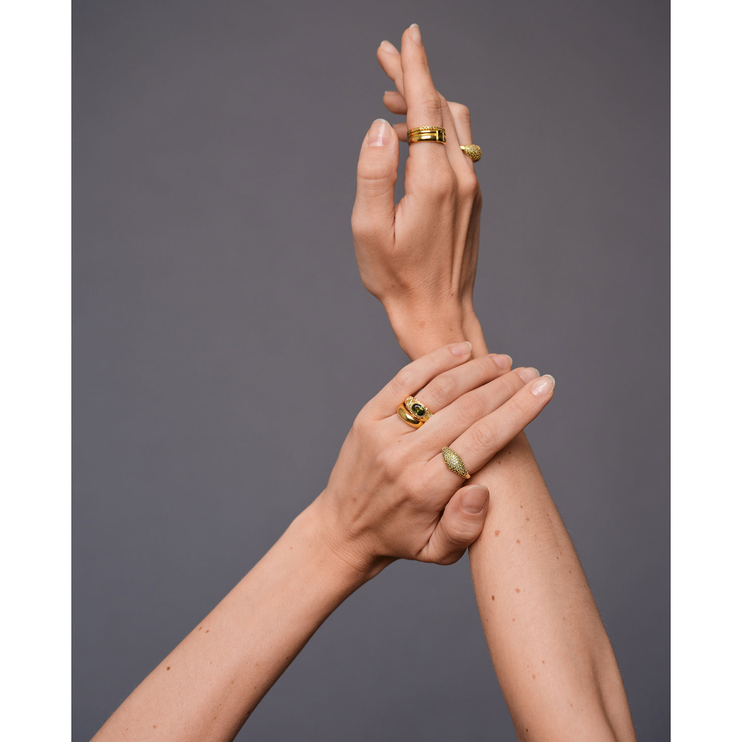 Philippa Studios Aura Ring Peridot Vergoldet