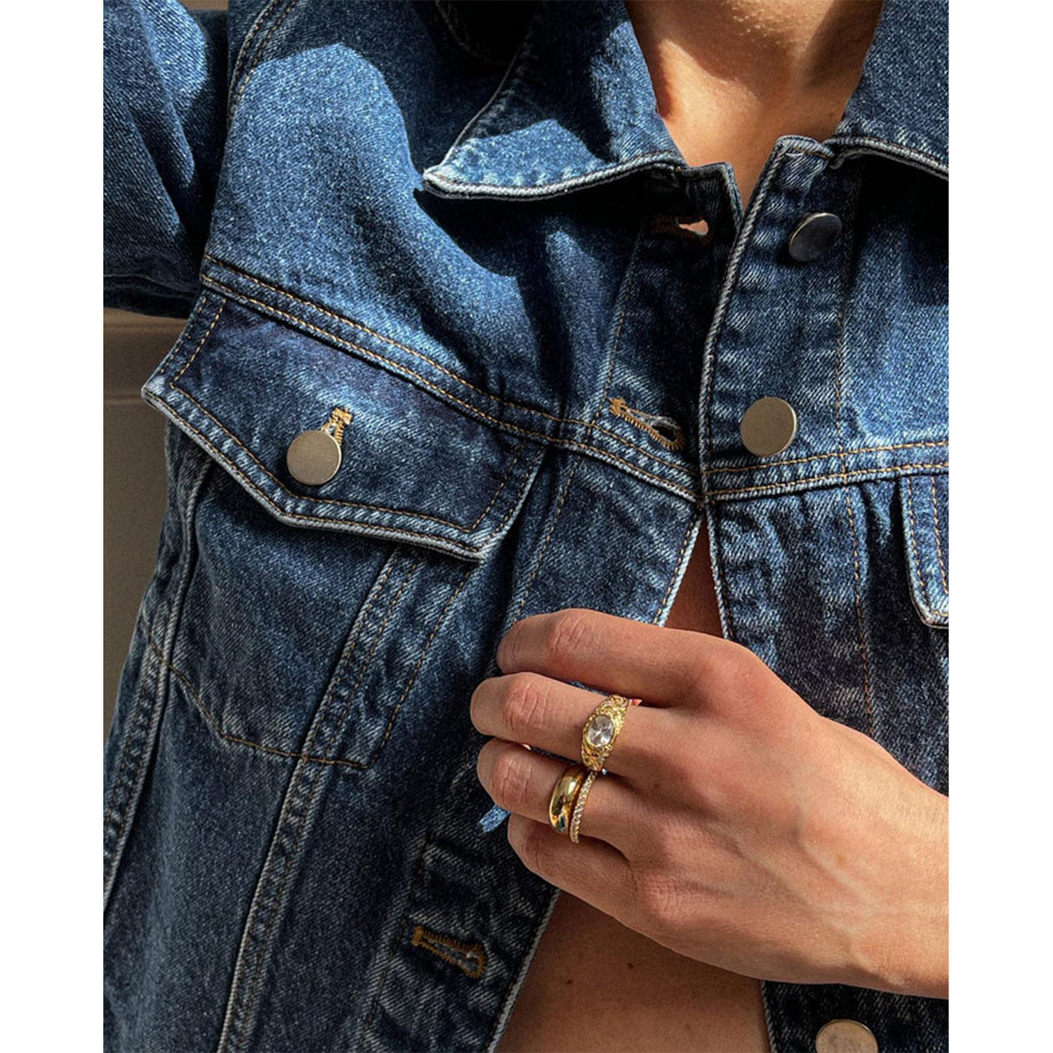 Philippa Studios Aura Ring White Vergoldet