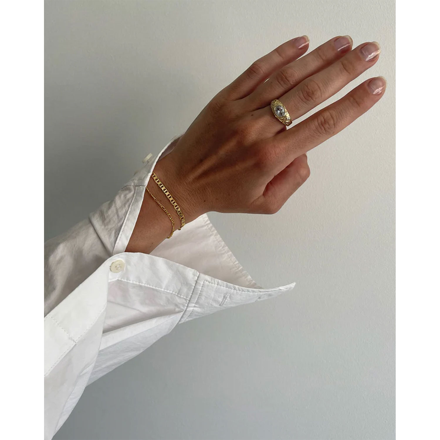 Philippa Studios Aura Ring White Vergoldet