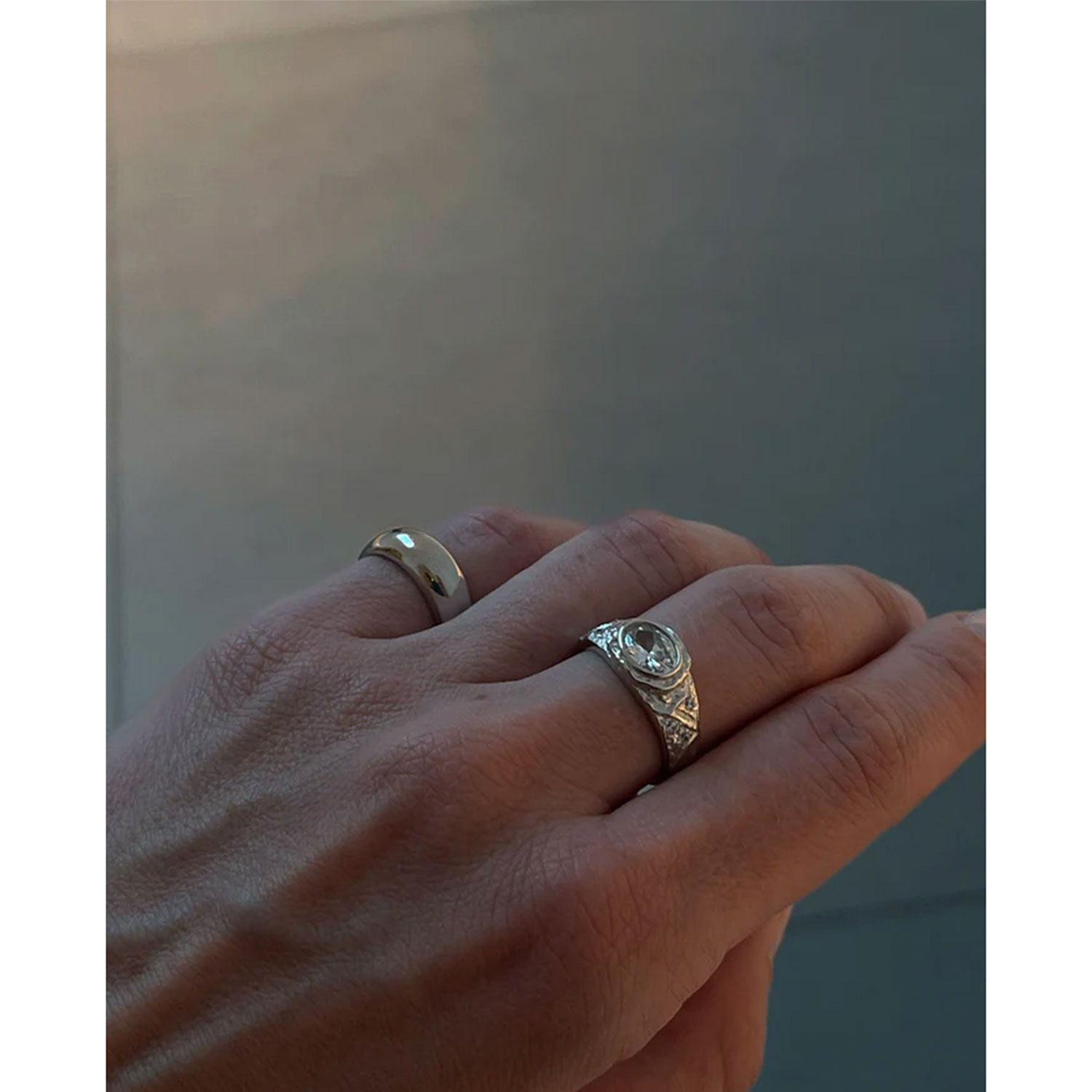 Philippa Studios Aura Ring White Silber