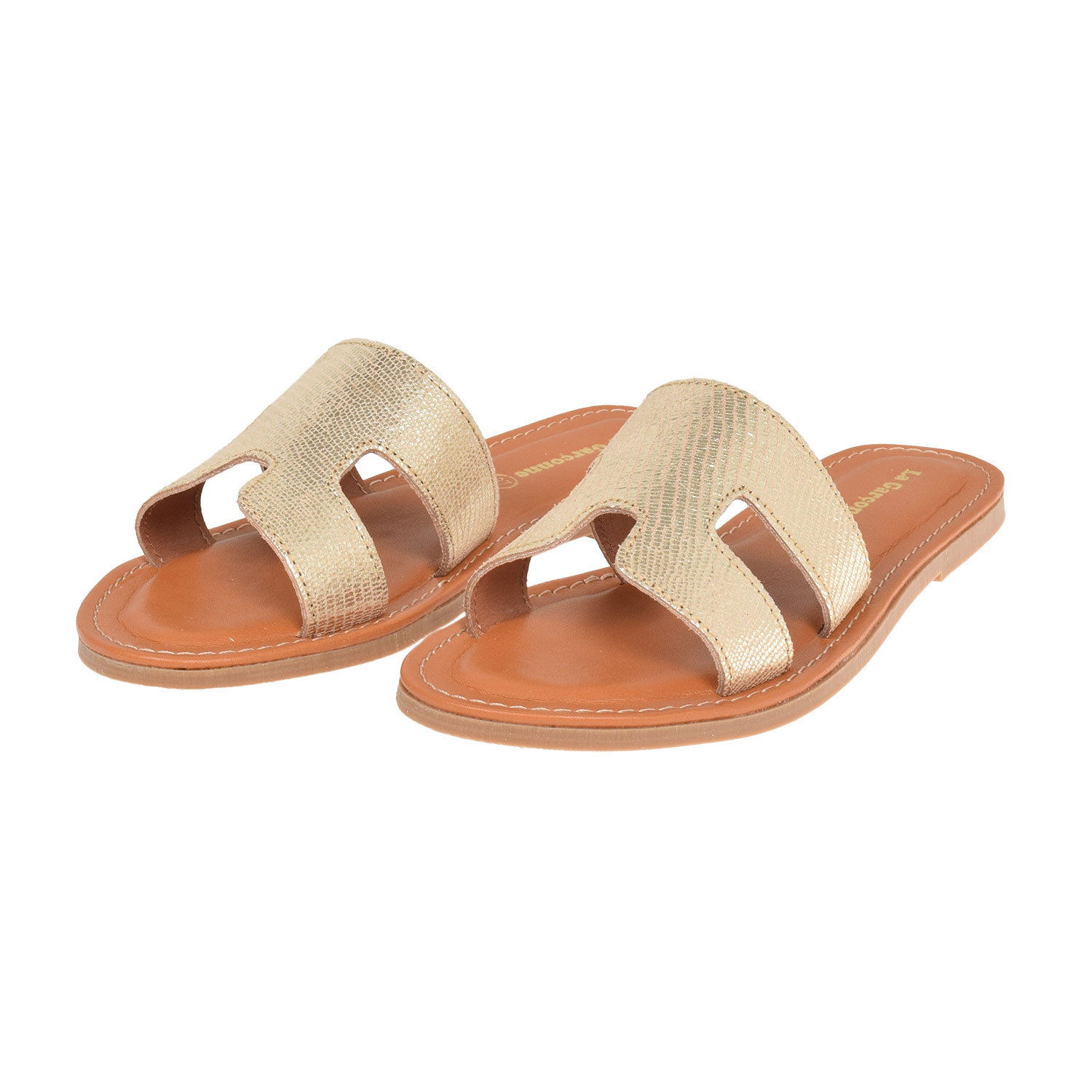 La Garçonne Aurelie Slipper in Gold von La Garçonne. Vorne