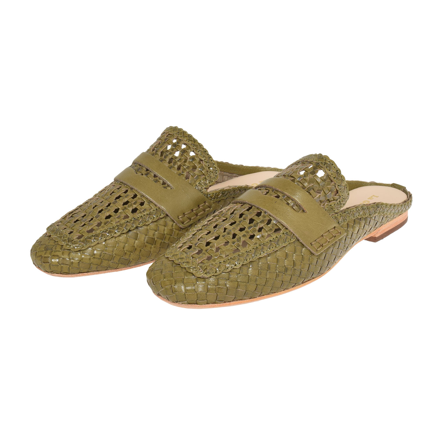 La Garçonne Ayla Slippers Green