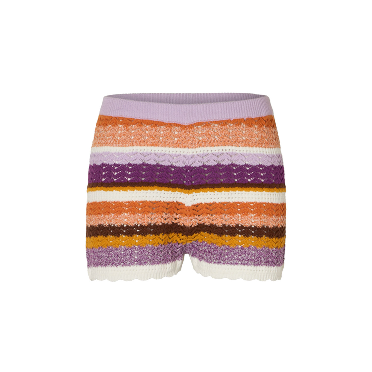 Suncoo Bacasi gehäkelte Shorts mit bunten Streifen von Suncoo. Vorne