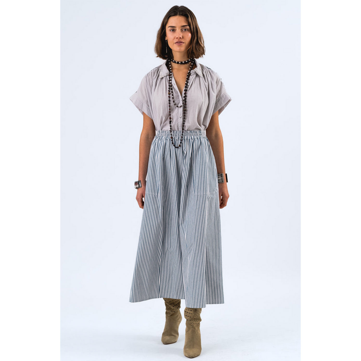 Lolly's Laundry Bada Bluse Anthracite Grey