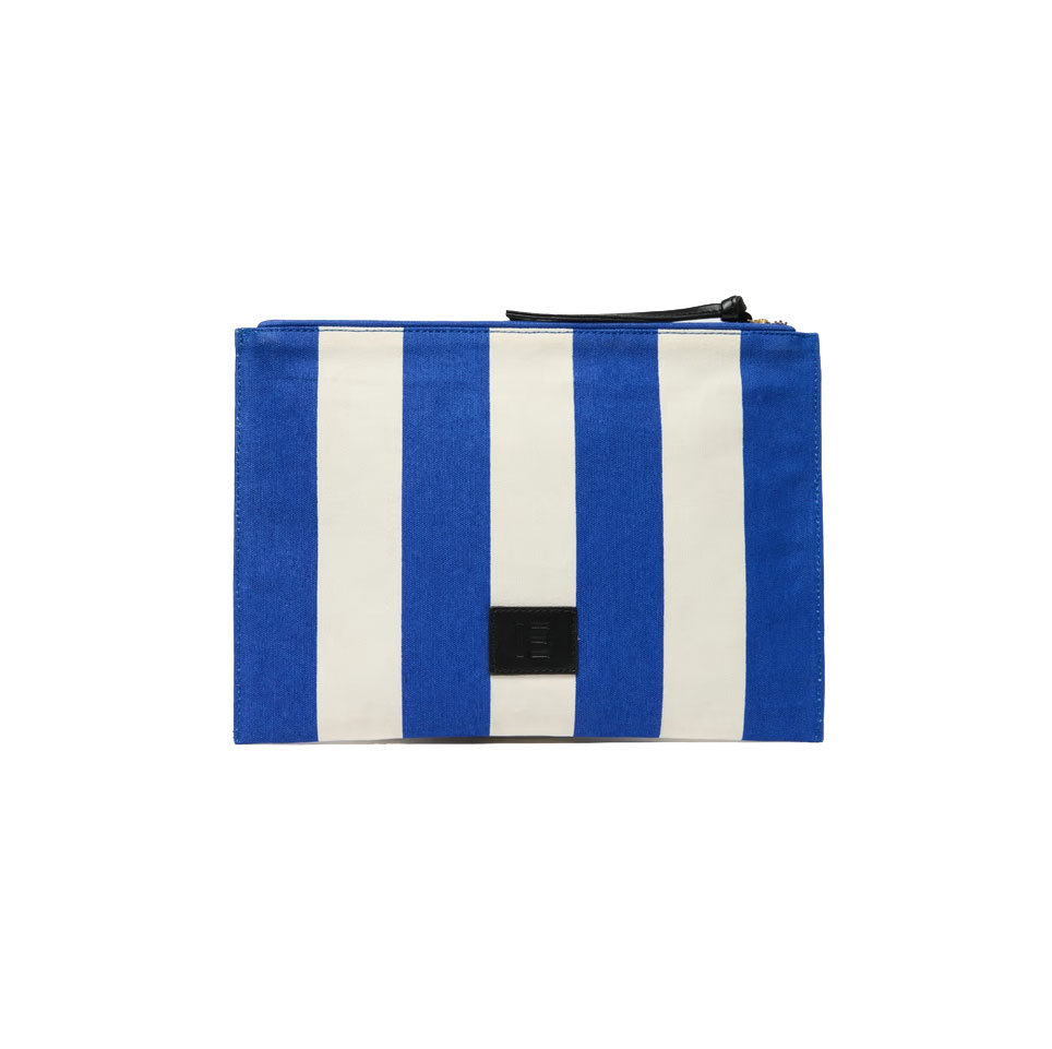 Inoui Editions Baldo Stripes Necessaire in Blau Weiss gestreift von Inoui Editions hinten