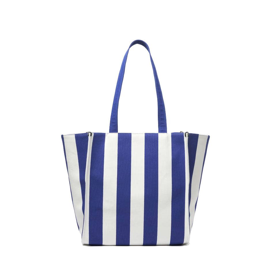 Inoui Editions Baldo Stripes Shopper Bleu Marine
