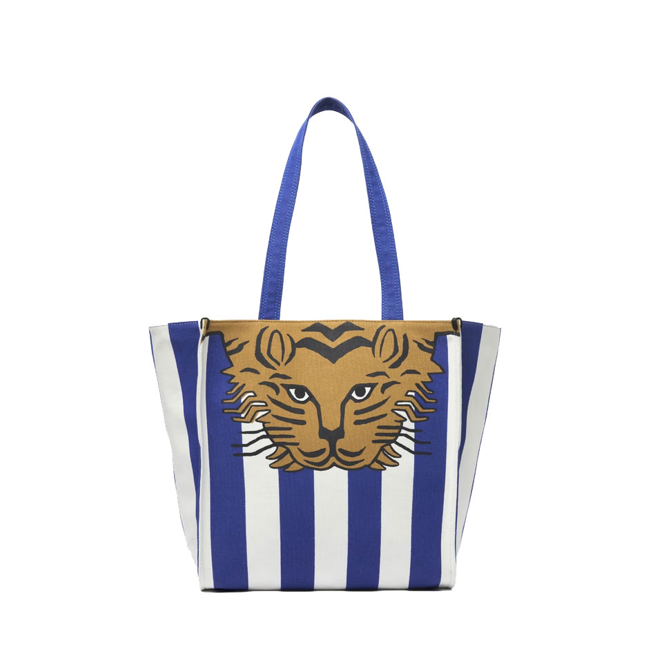 Inoui Editions Baldo Stripes Shopper Bleu Marine
