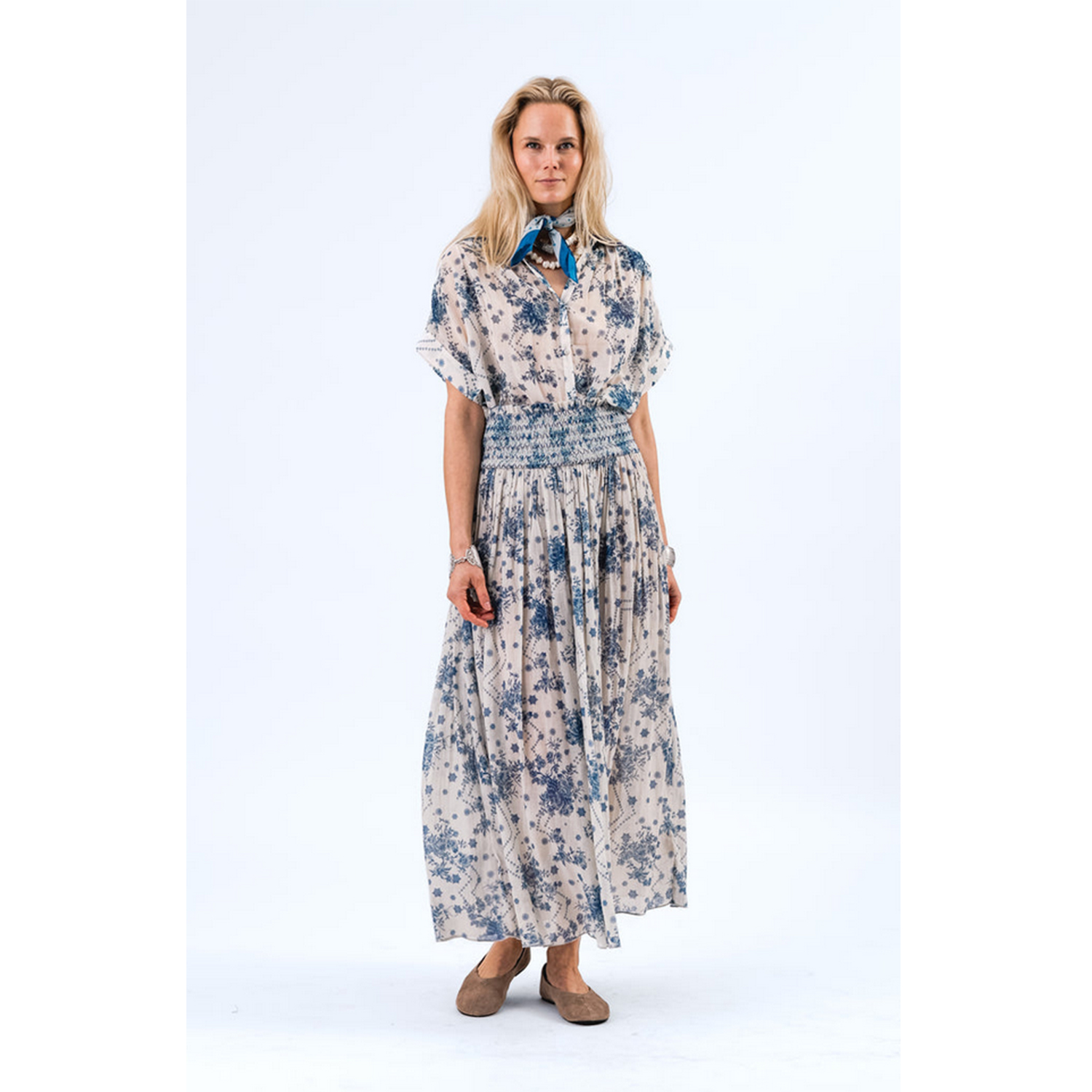 Lolly's Laundry Bandal Bluse Dark Blue