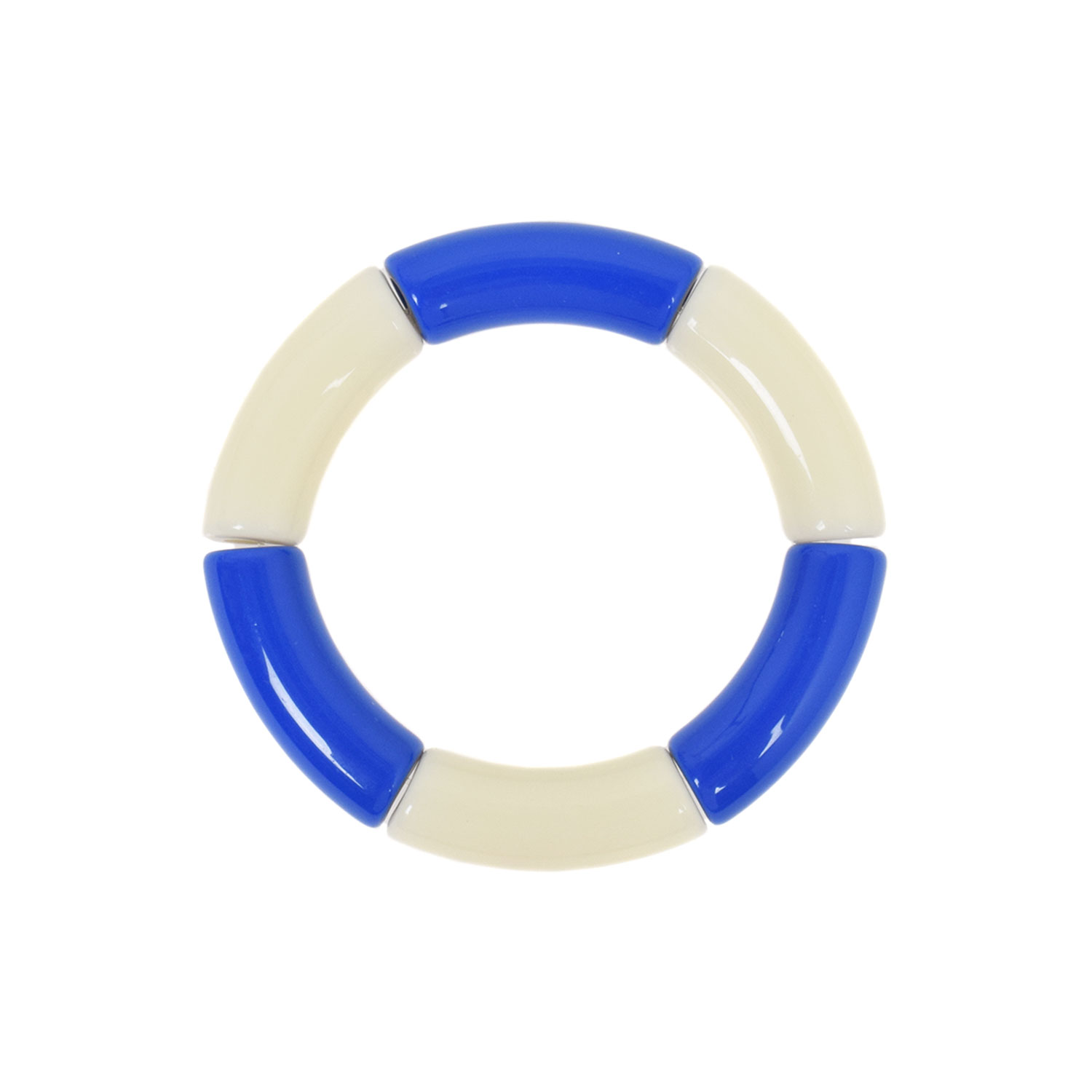 Voila Bangle Armband Blau Weiss