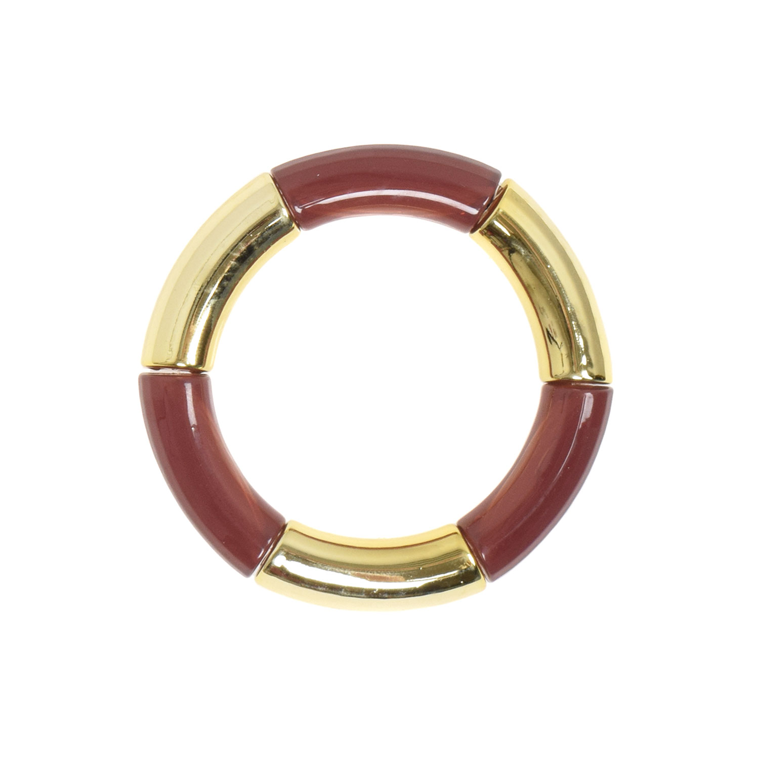 La Garçonne Bijoux Bangle Armband Violet Red/Gold