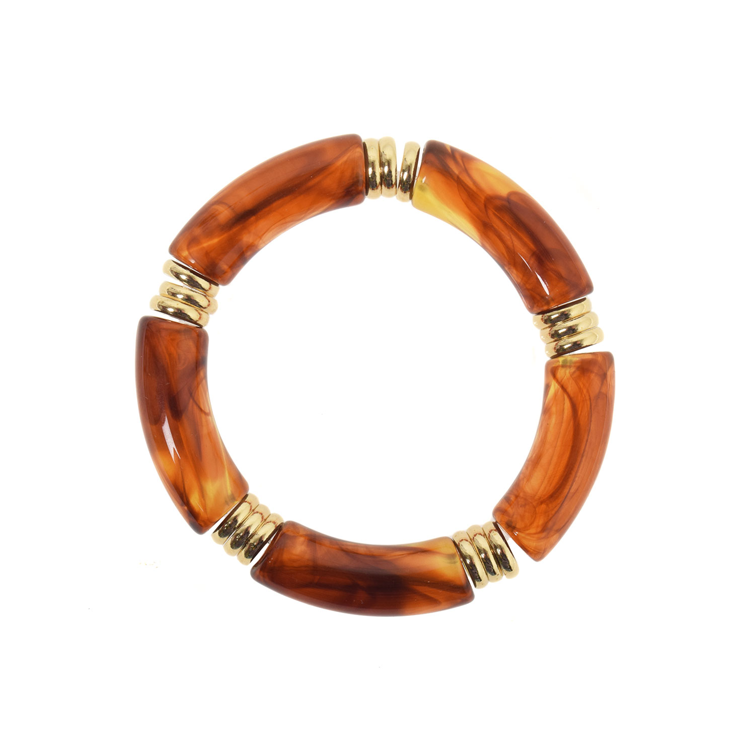 La Garçonne Bijoux Bangle Armband Brown Amber
