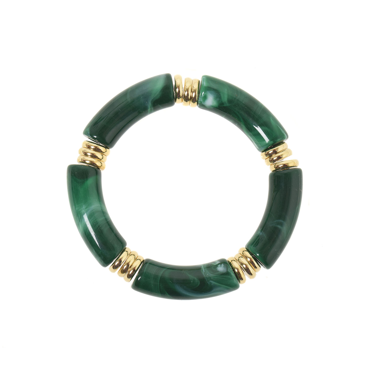 Bangle Armband Deep Green Marble