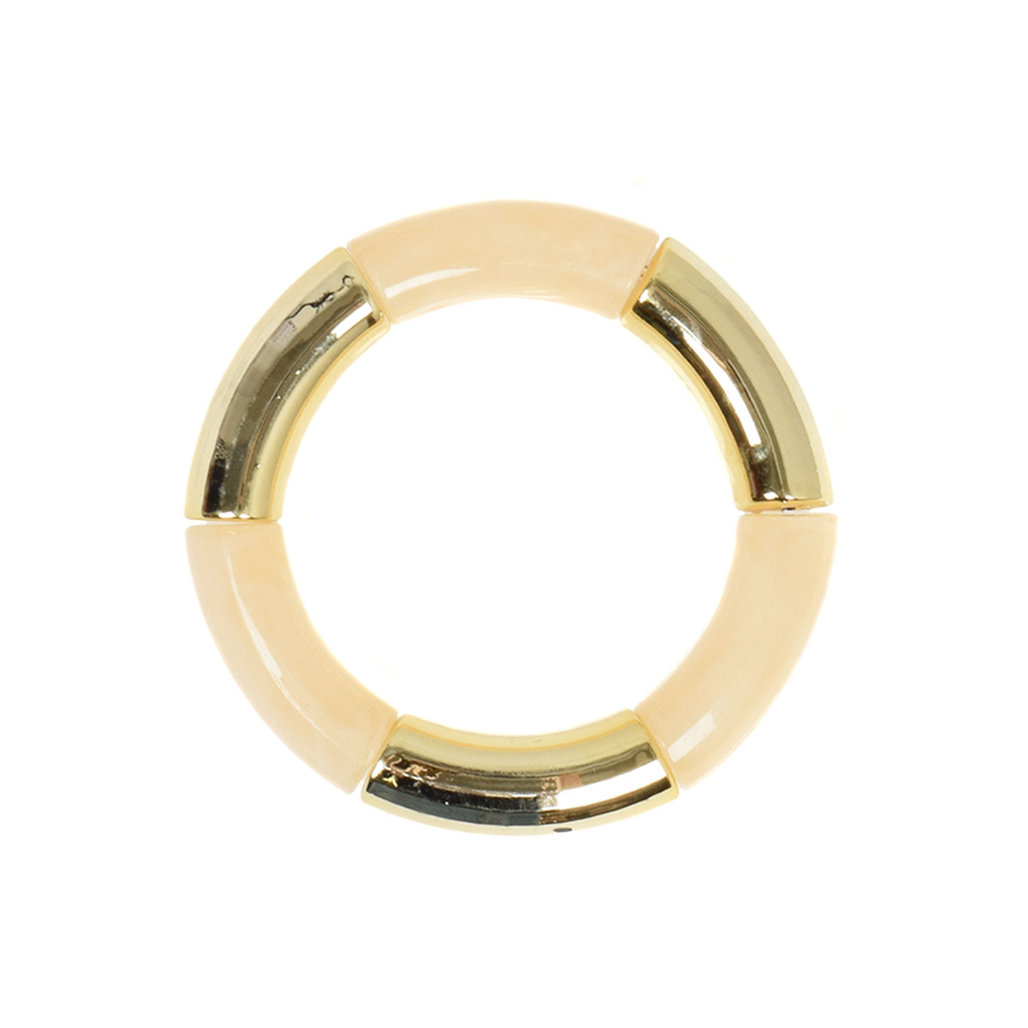 La Garçonne Bijoux Bangle Armband Ecru/Gold