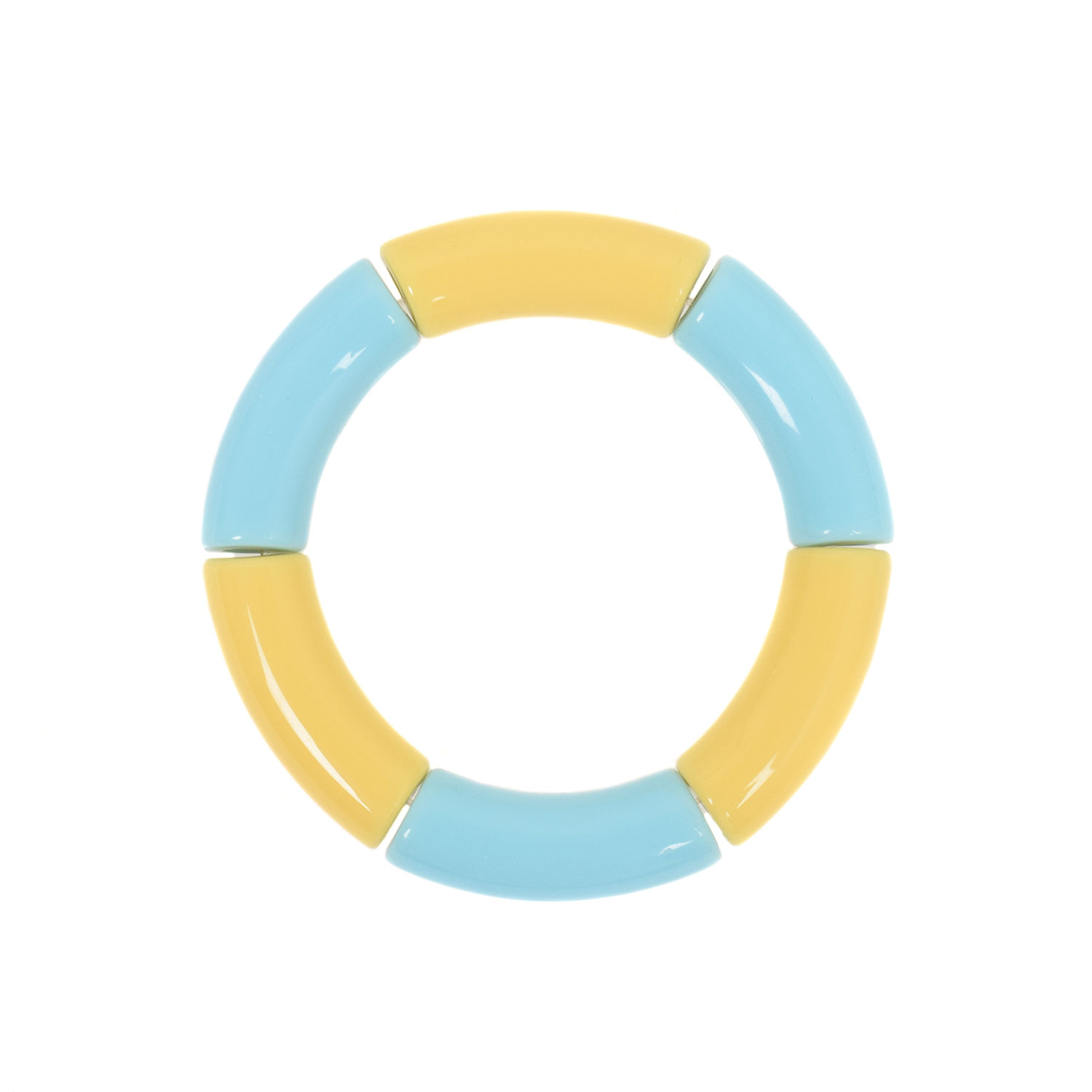 Voila Bangle Armband Hellblau Gelb