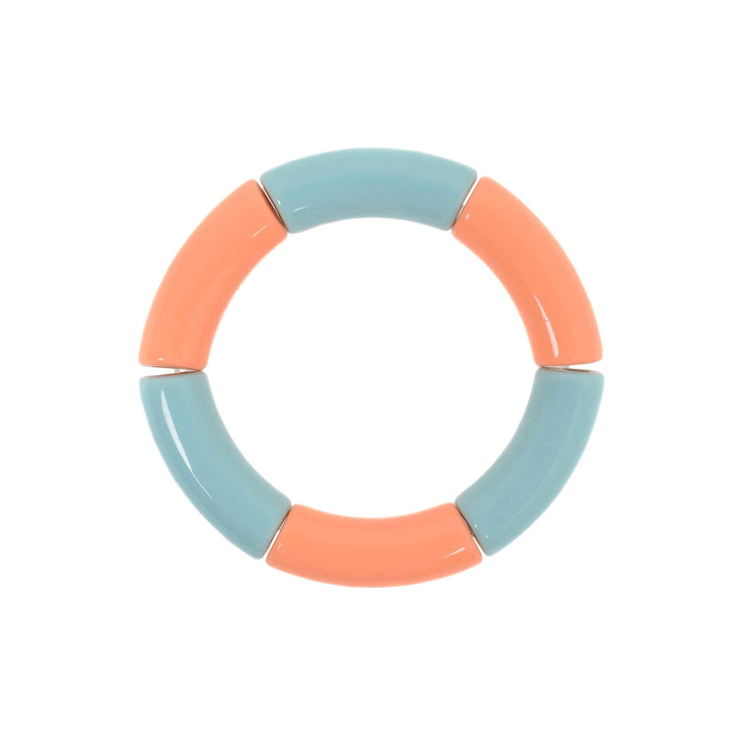 Bangle Armband Hellblau Lachs