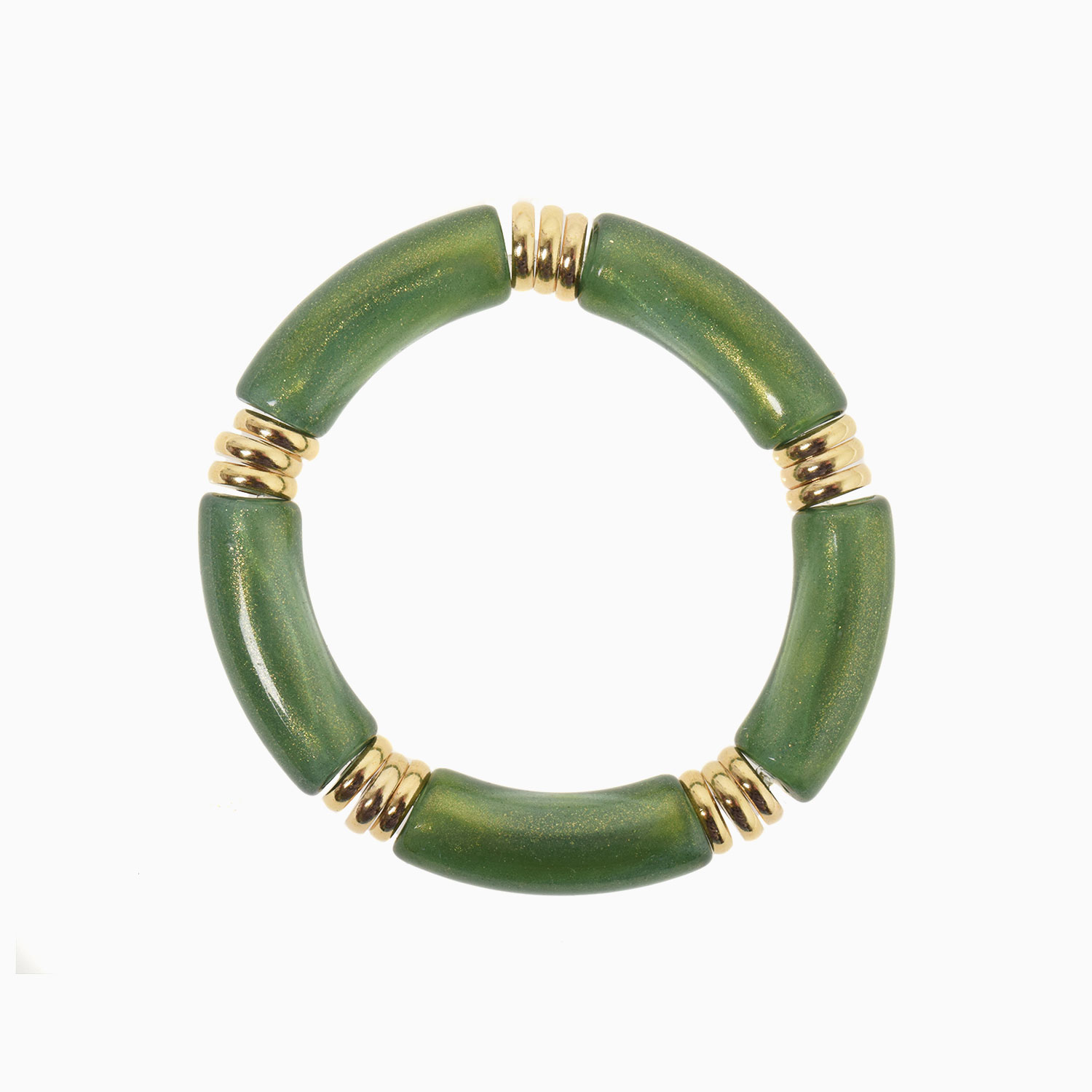 La Garçonne Bijoux Bangle Armband Jade Green Glitter